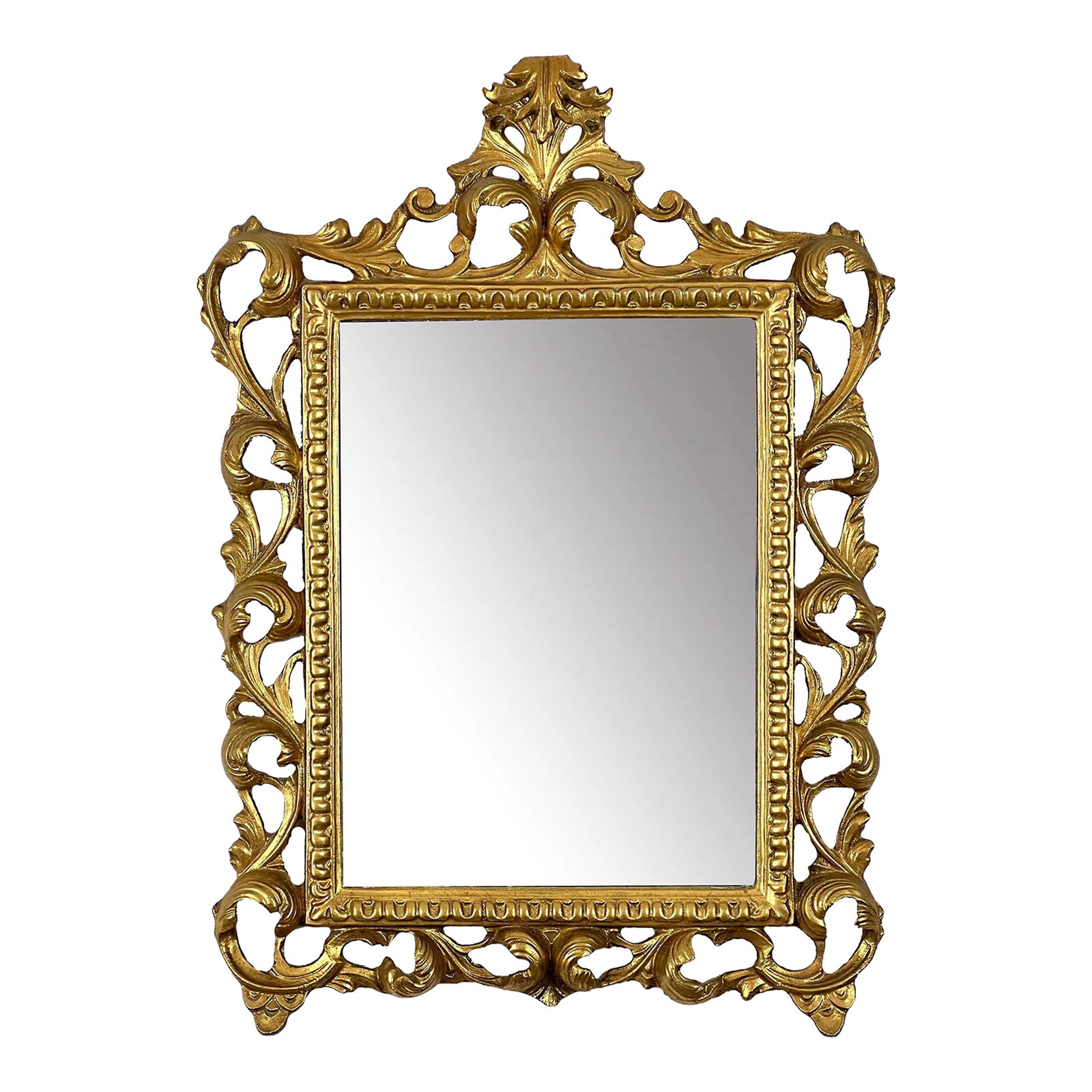 1980s Italian Baroque Style Carved & Gilded Mirror (1 of 11)