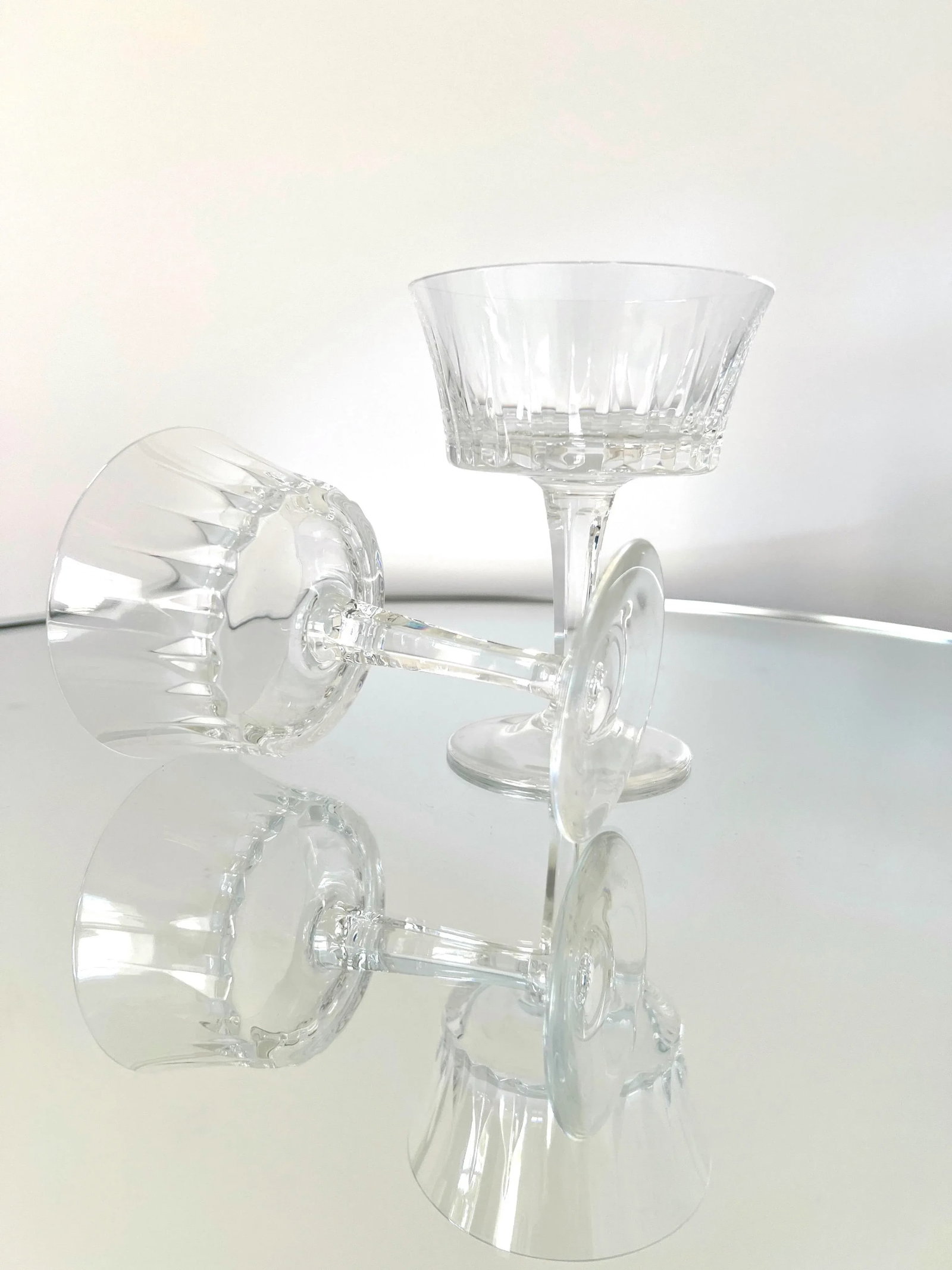 Set of Six Vintage Crystal Champagne Coupes by Gorham, C. 1970's - 10