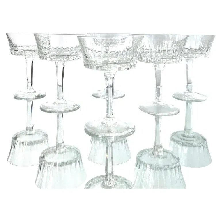 Set of Six Vintage Crystal Champagne Coupes by Gorham, C. 1970's - 13