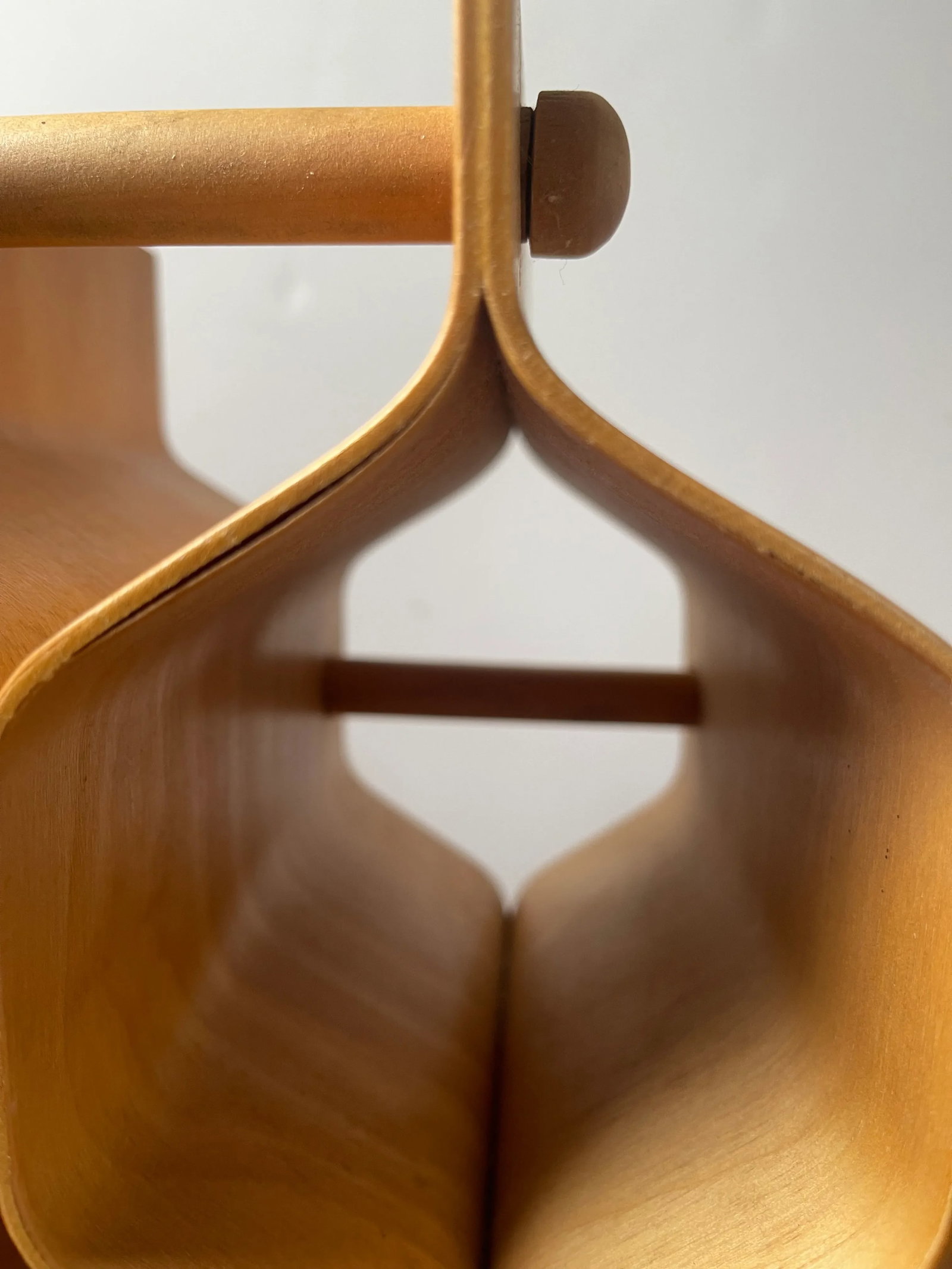 1960s Sculptural Bent Plywood Wine Rack Designed by Torsten Johansson Ab Formtra Sweden - 7