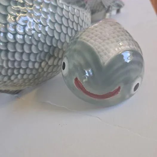 Majolica Fish Soup Tureen With Matching Ladel - 5