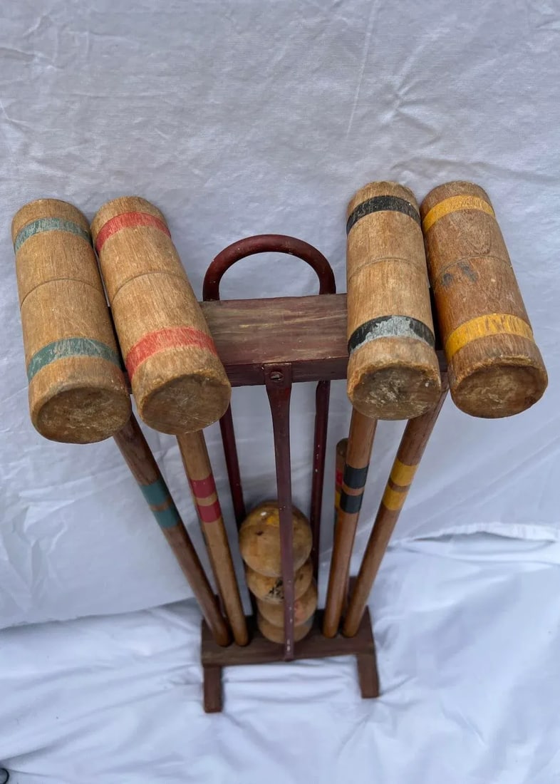 Vintage 1950's Croquet Set - 2