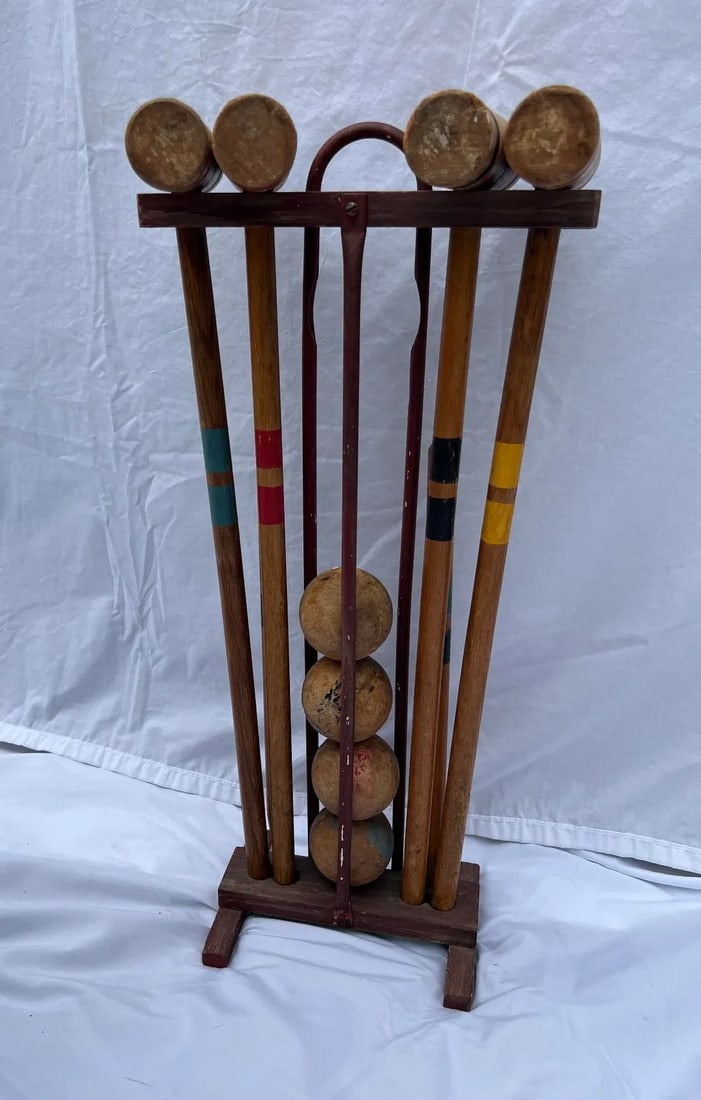 Vintage 1950's Croquet Set - 4