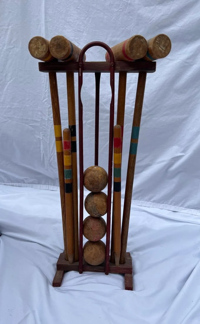 Vintage 1950's Croquet Set - 5