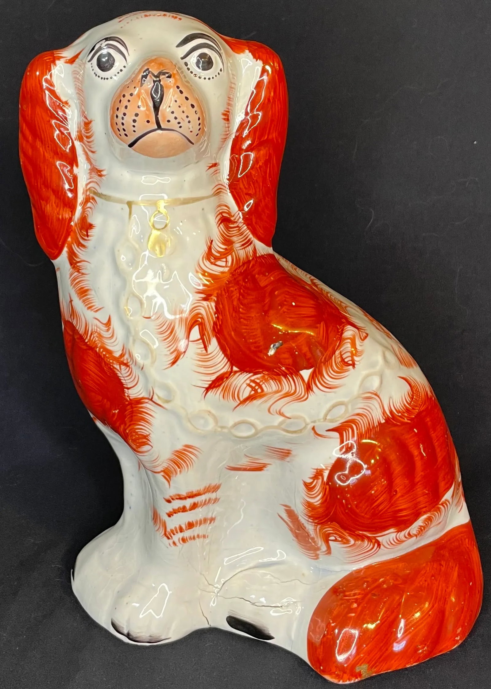 Staffordshire Spaniel Dog Figurine England Circa 1870 - 9