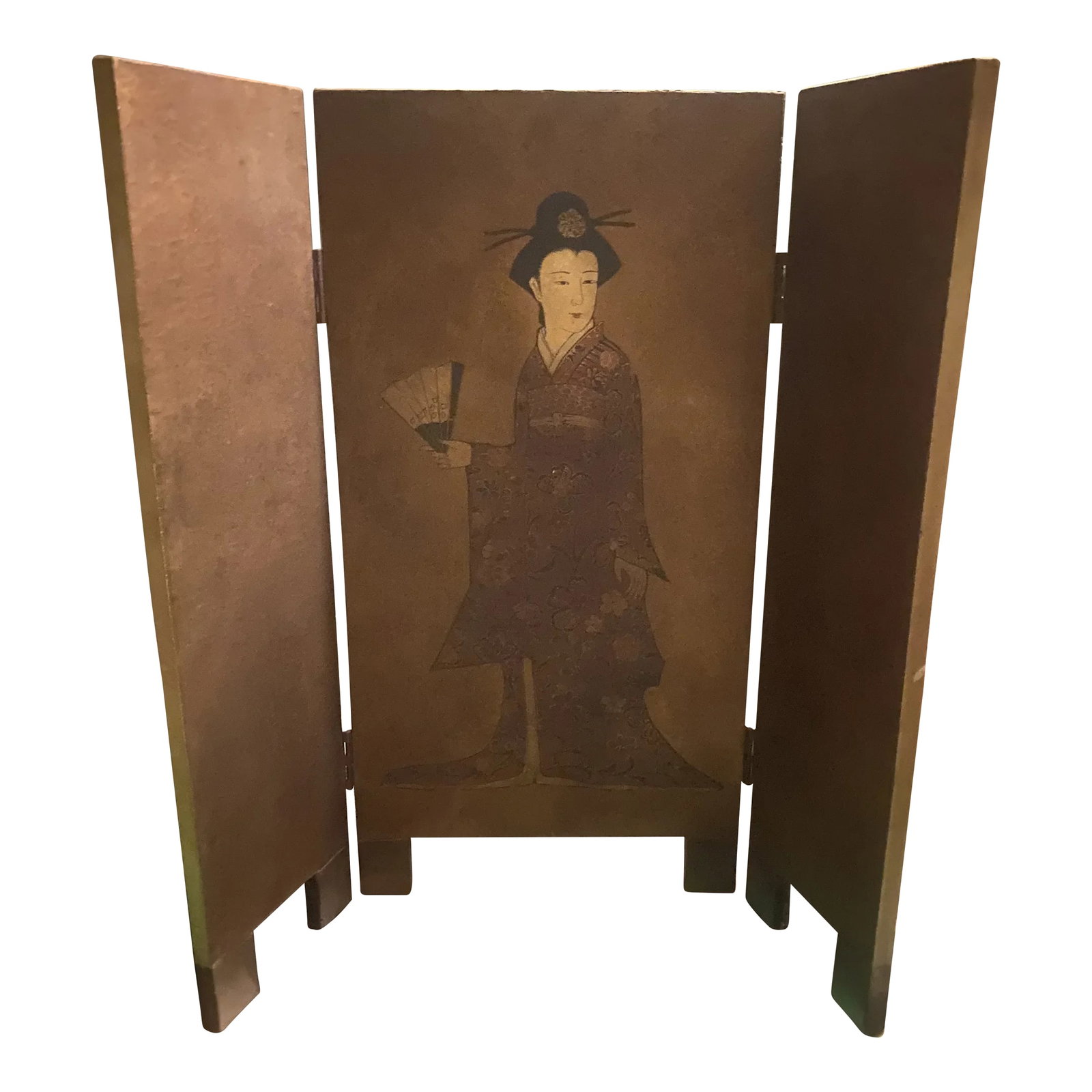 Vintage Hand-Painted Wooden Asian Fireplace Hearth: Super Duper Rare! Found at a beautiful estate on Lake Oconee. Vintage 1960's hand painted Asian fireplace hearth. She has only gotten better with age, definitely a conversation piece and most likely
