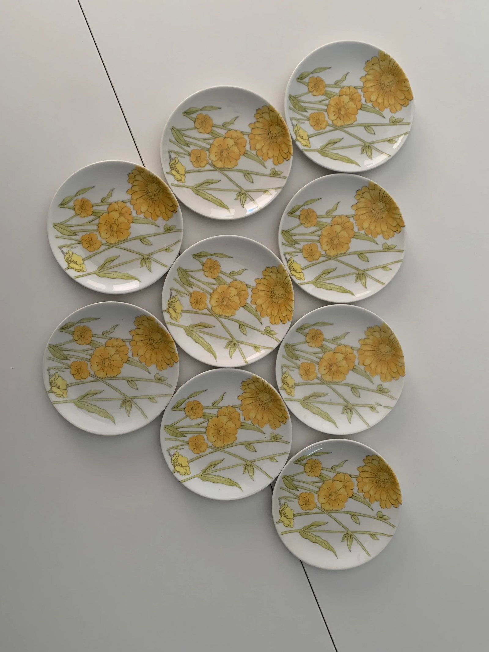 Vintage Ernestine Cannon Snack Plates, Handmade Salerno, Italy -Set of 9 - 10