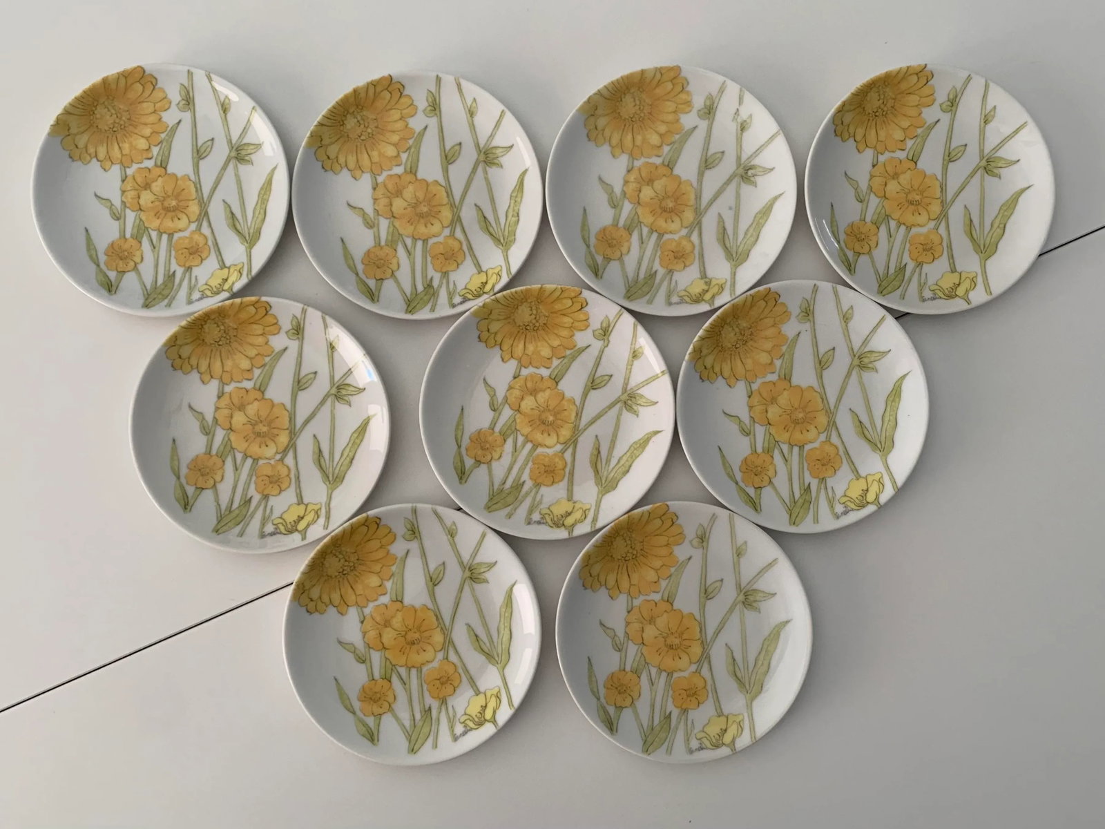 Vintage Ernestine Cannon Snack Plates, Handmade Salerno, Italy -Set of 9 - 11