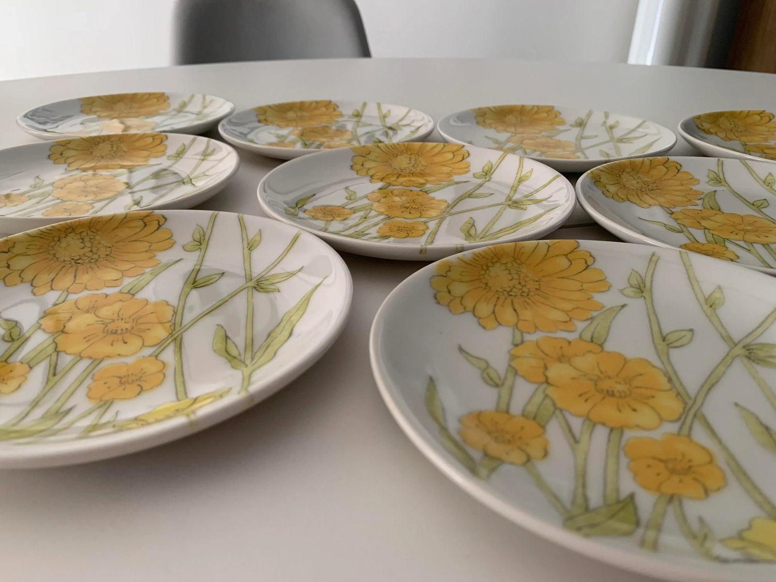 Vintage Ernestine Cannon Snack Plates, Handmade Salerno, Italy -Set of 9 - 4