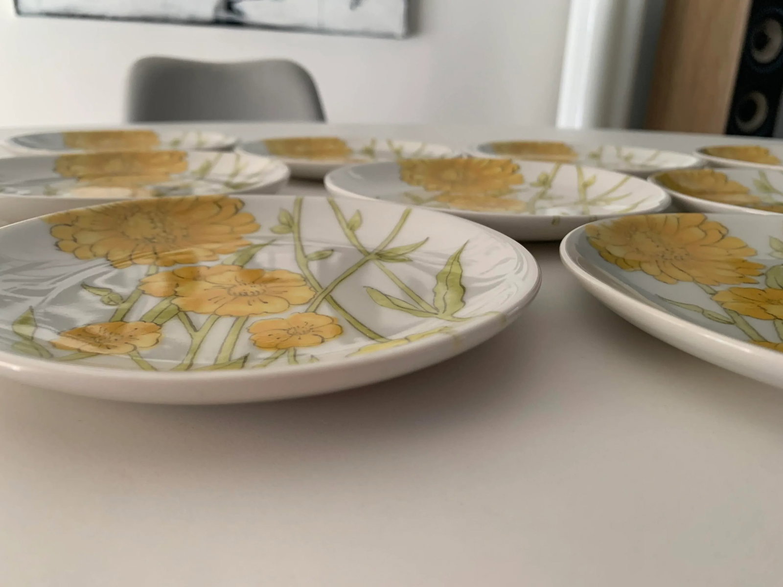 Vintage Ernestine Cannon Snack Plates, Handmade Salerno, Italy -Set of 9 - 5