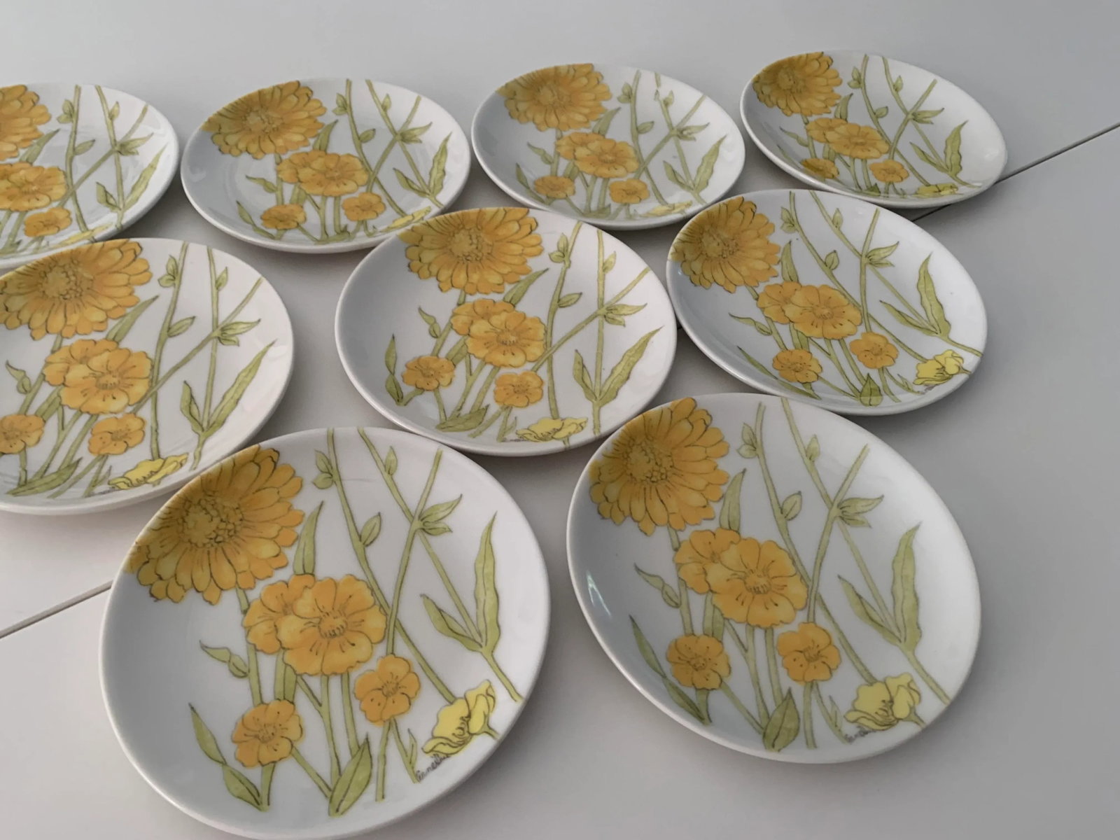 Vintage Ernestine Cannon Snack Plates, Handmade Salerno, Italy -Set of 9 - 6