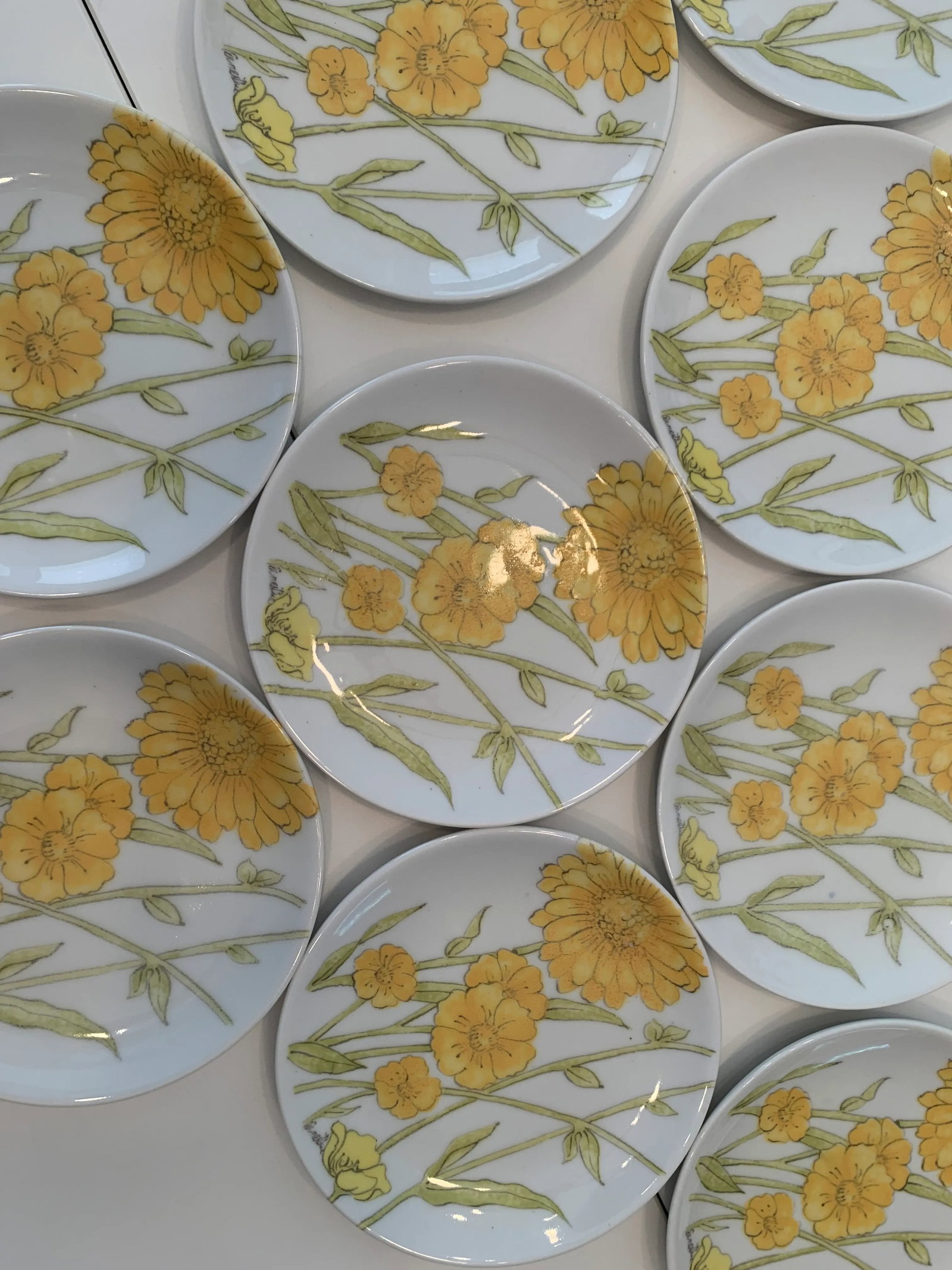 Vintage Ernestine Cannon Snack Plates, Handmade Salerno, Italy -Set of 9 - 8