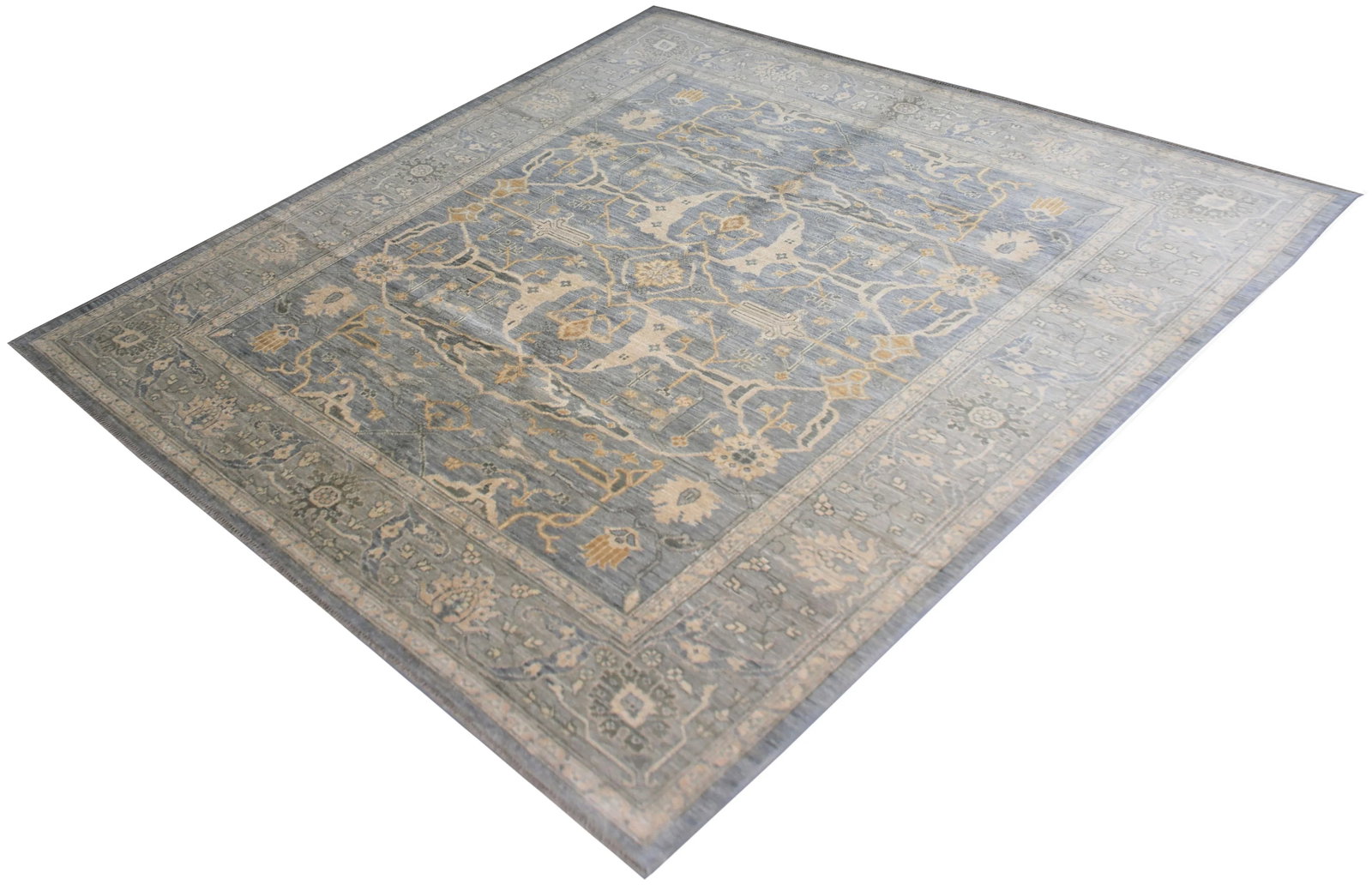 Hand Knotted Oushak Rug. 08'06" X 10'0" - 2