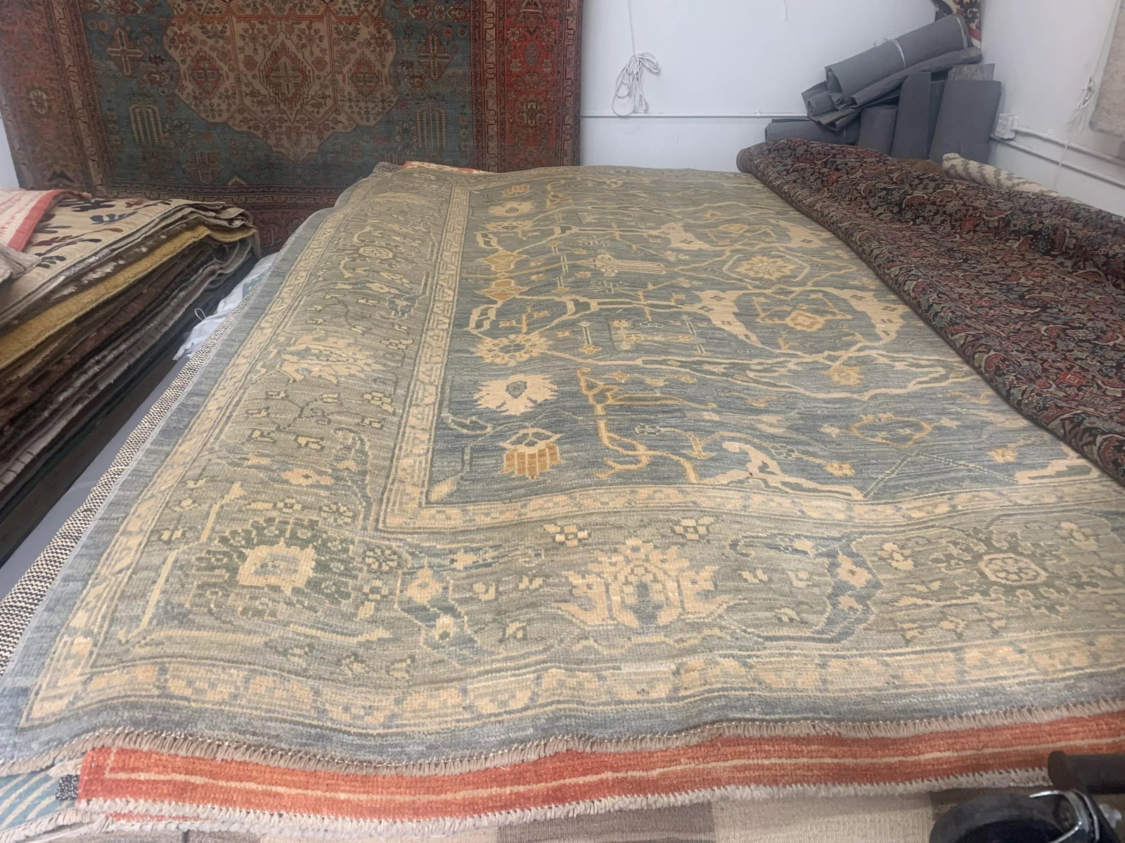 Hand Knotted Oushak Rug. 08'06" X 10'0" - 3