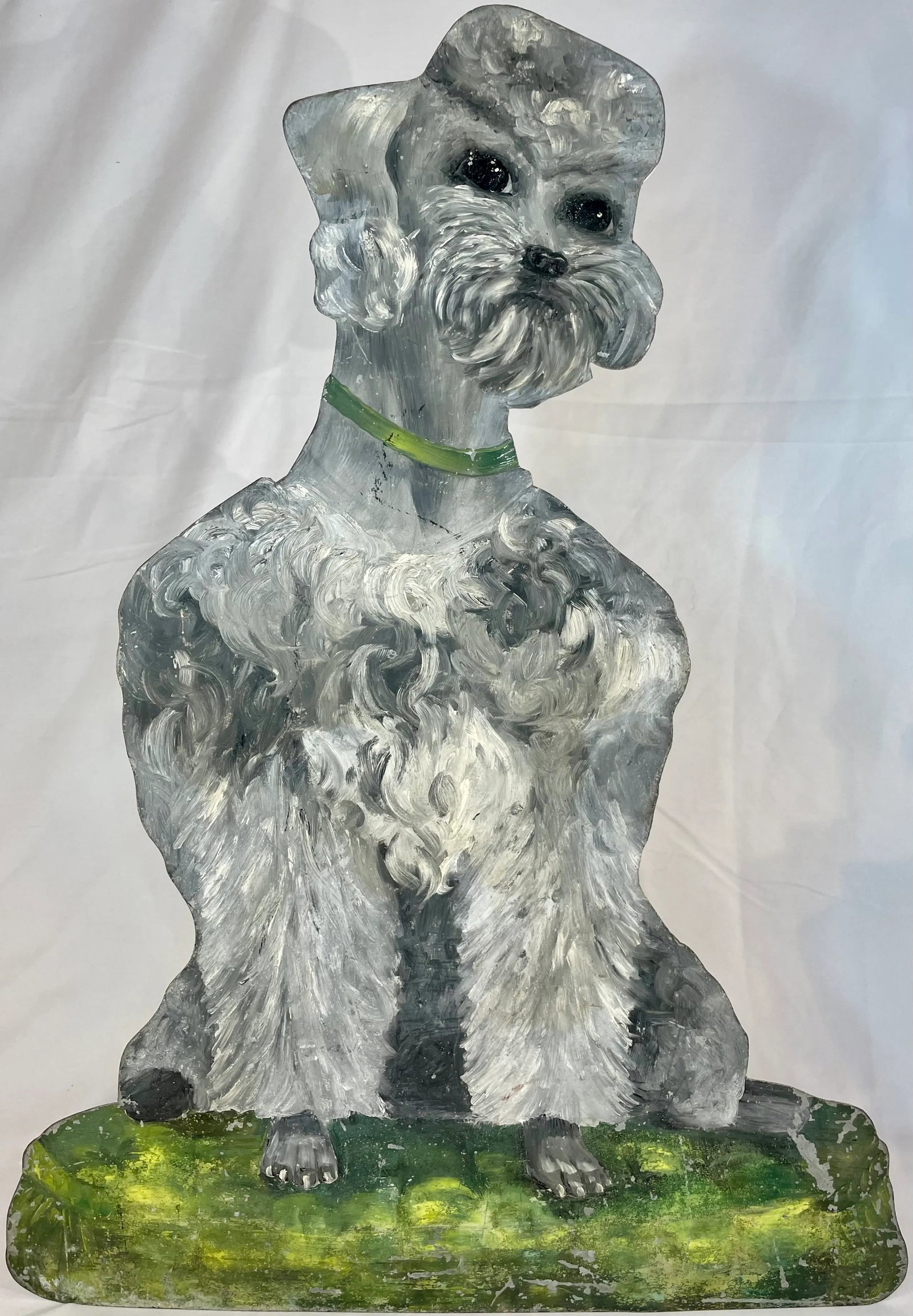 Tole Umbrella Stand With Hand Painted Dog - 3