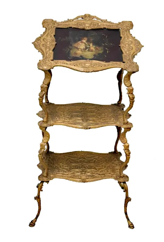 Early 20th Century Victorian Style Three Tier Bronze Music Stand - 12