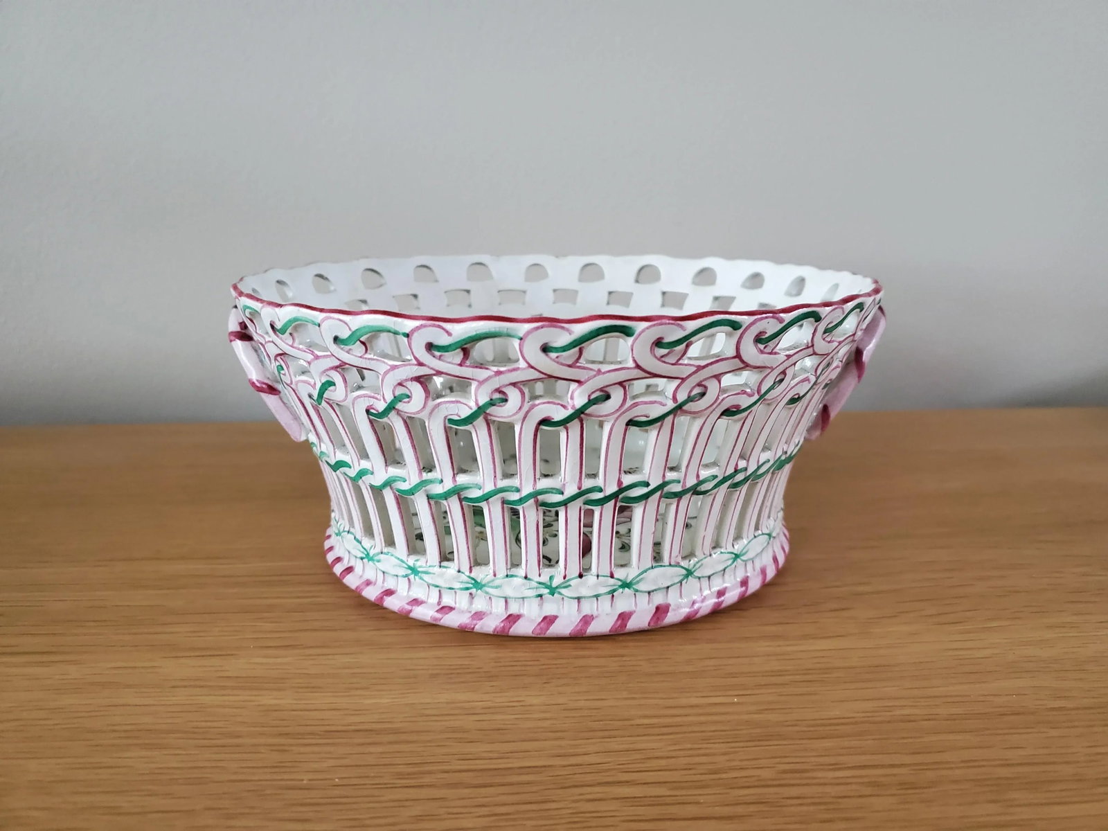 Antique Keller and Guerin Luneville Basket French Faience - 8