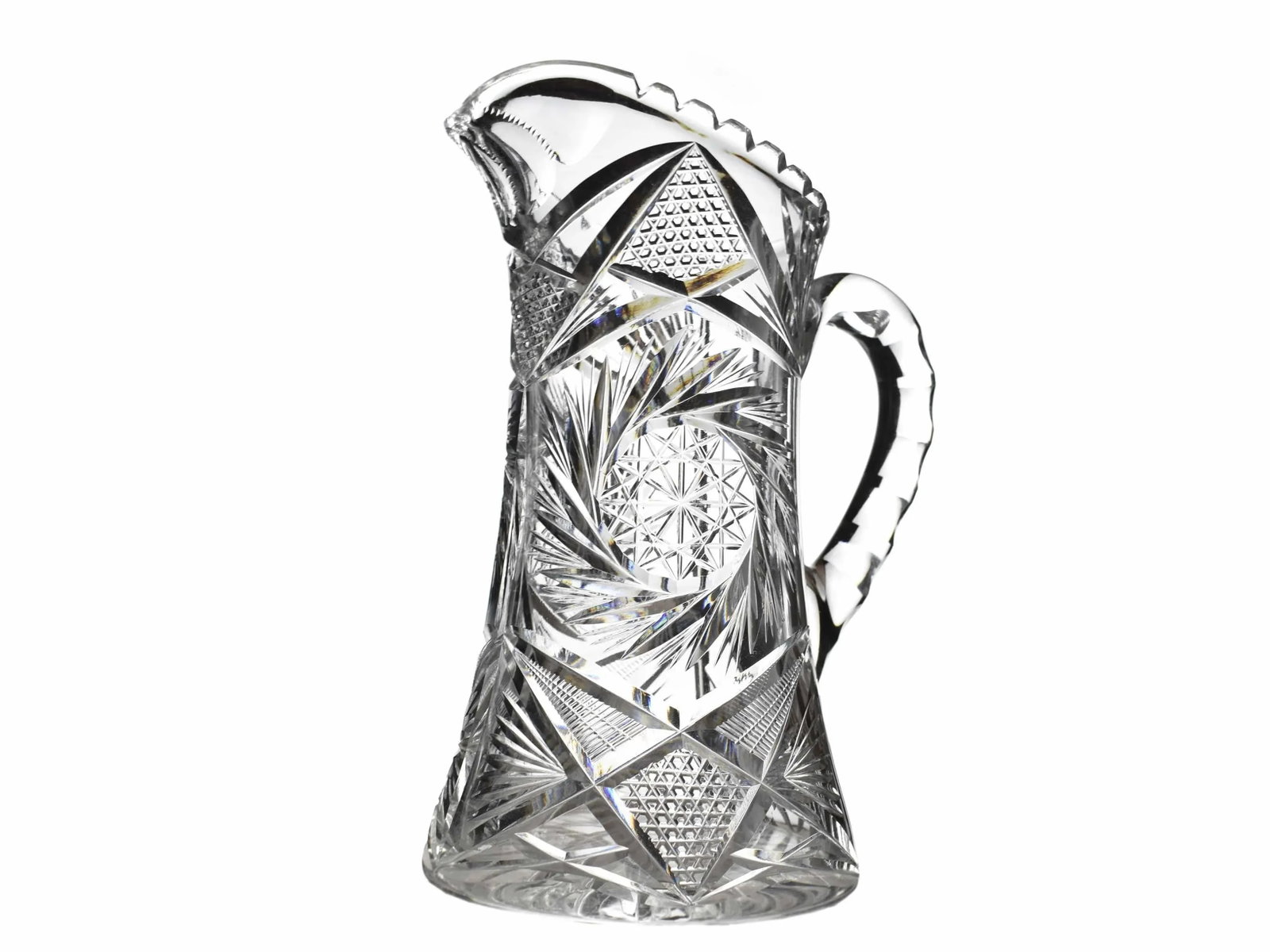 Early 20th Century American Brilliant Cut Glass Water Drink Pitcher - 2