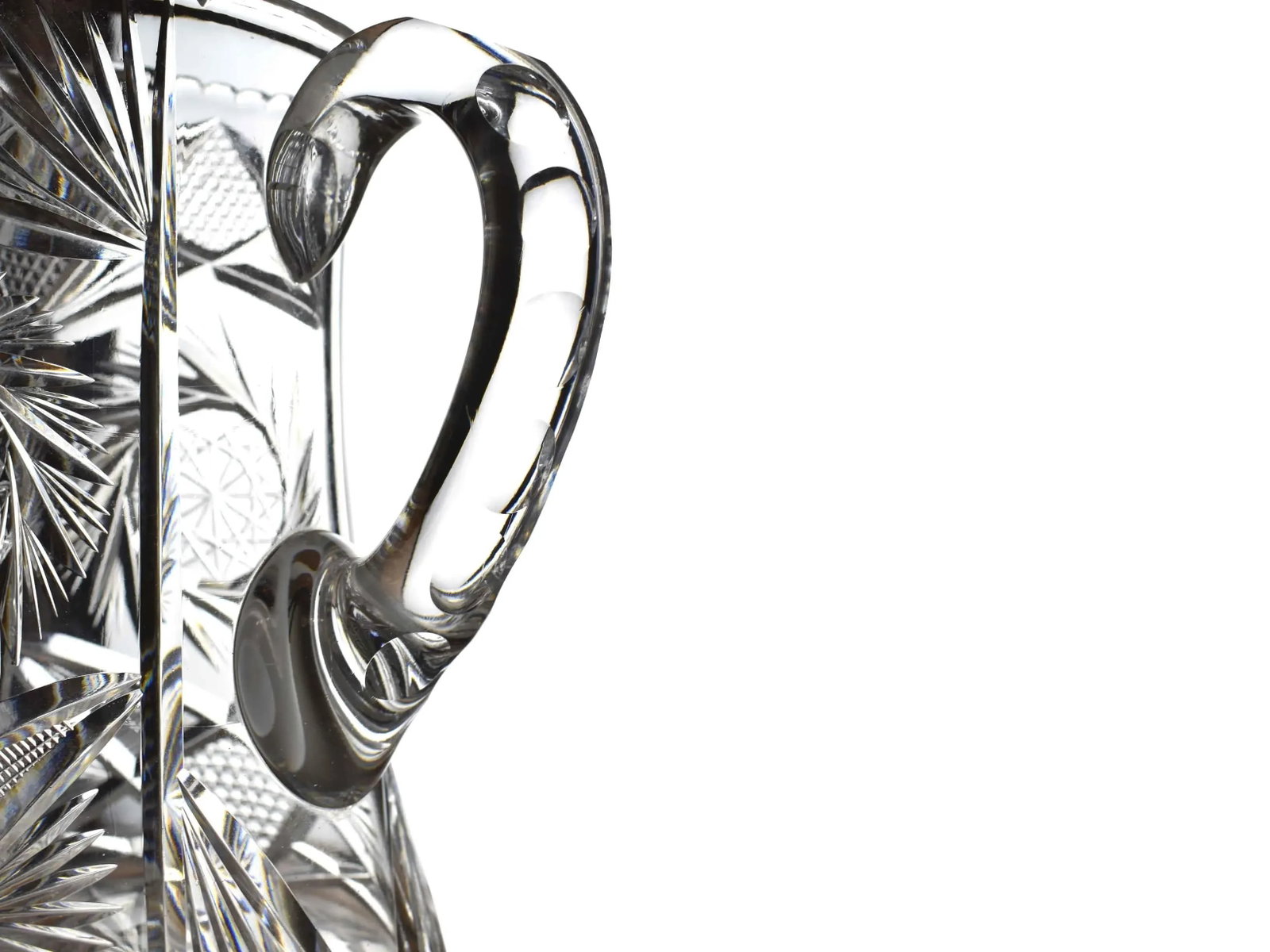 Early 20th Century American Brilliant Cut Glass Water Drink Pitcher - 7