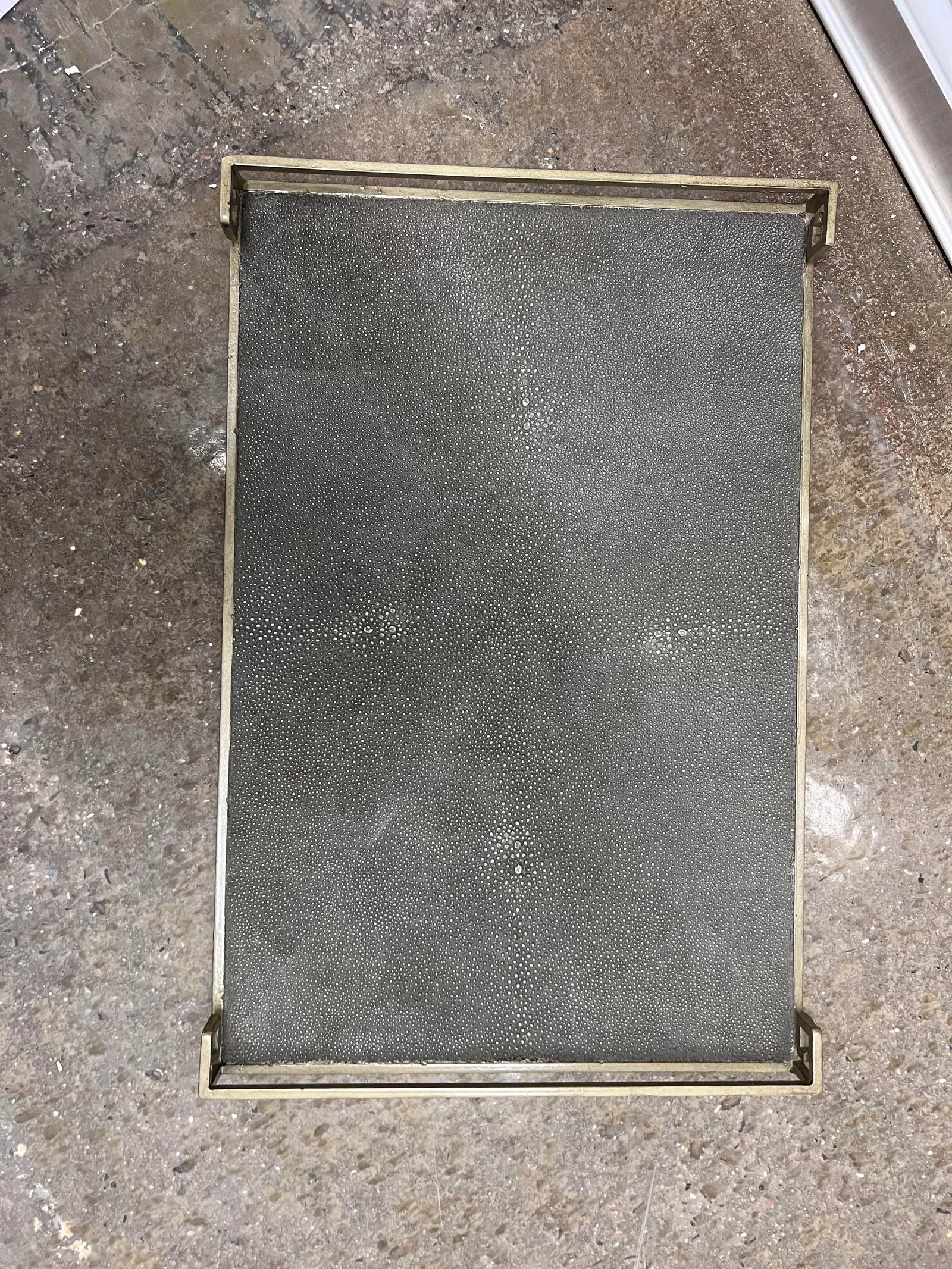 Contemporary Faux Shagreen Tray - 4