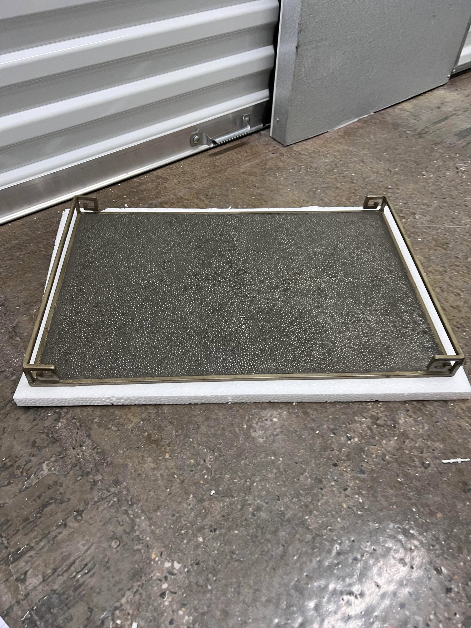Contemporary Faux Shagreen Tray - 5