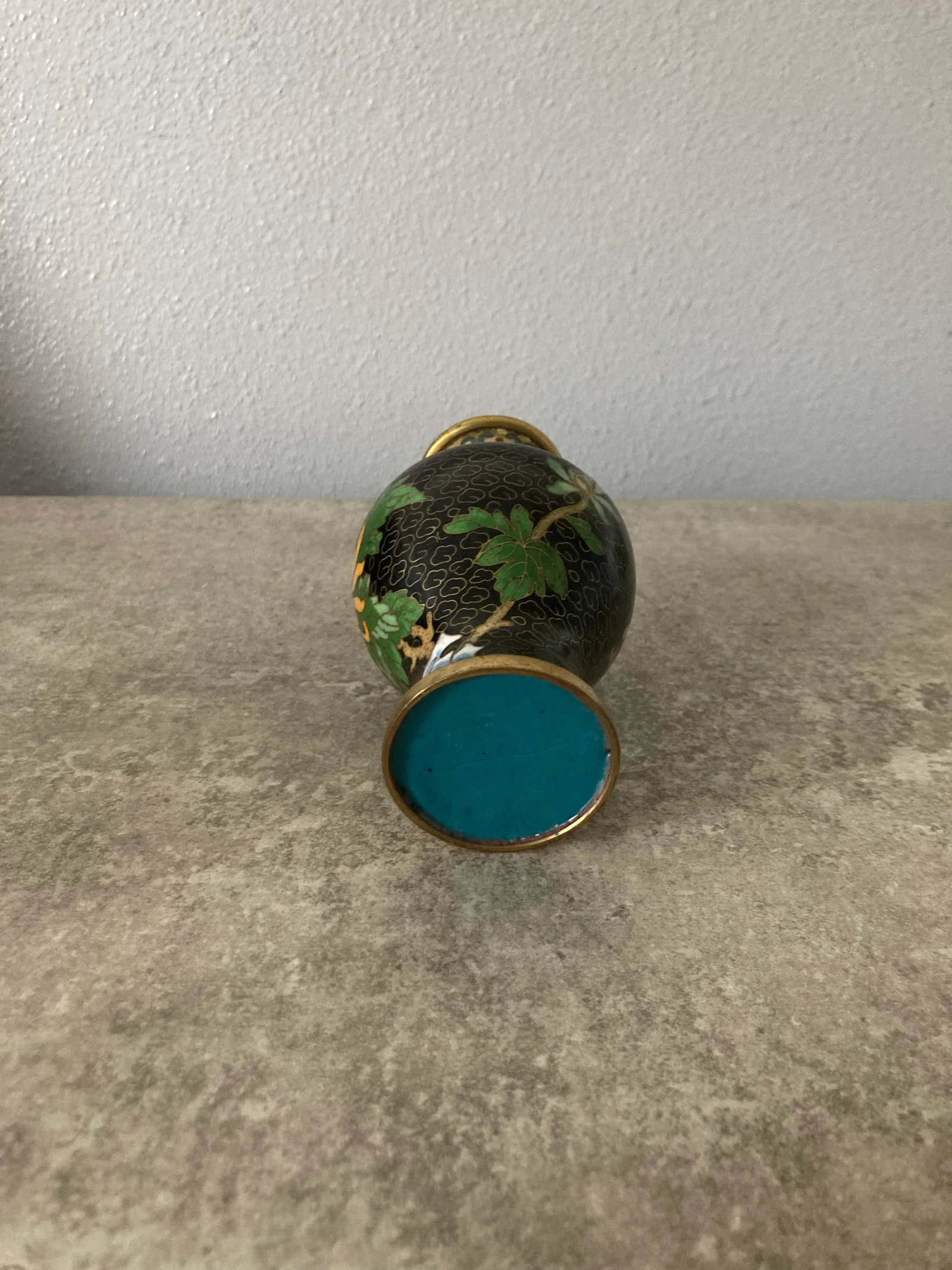Set of Two Petite Mid 20th Century Chinese Cloisonne Bud Vases - 5