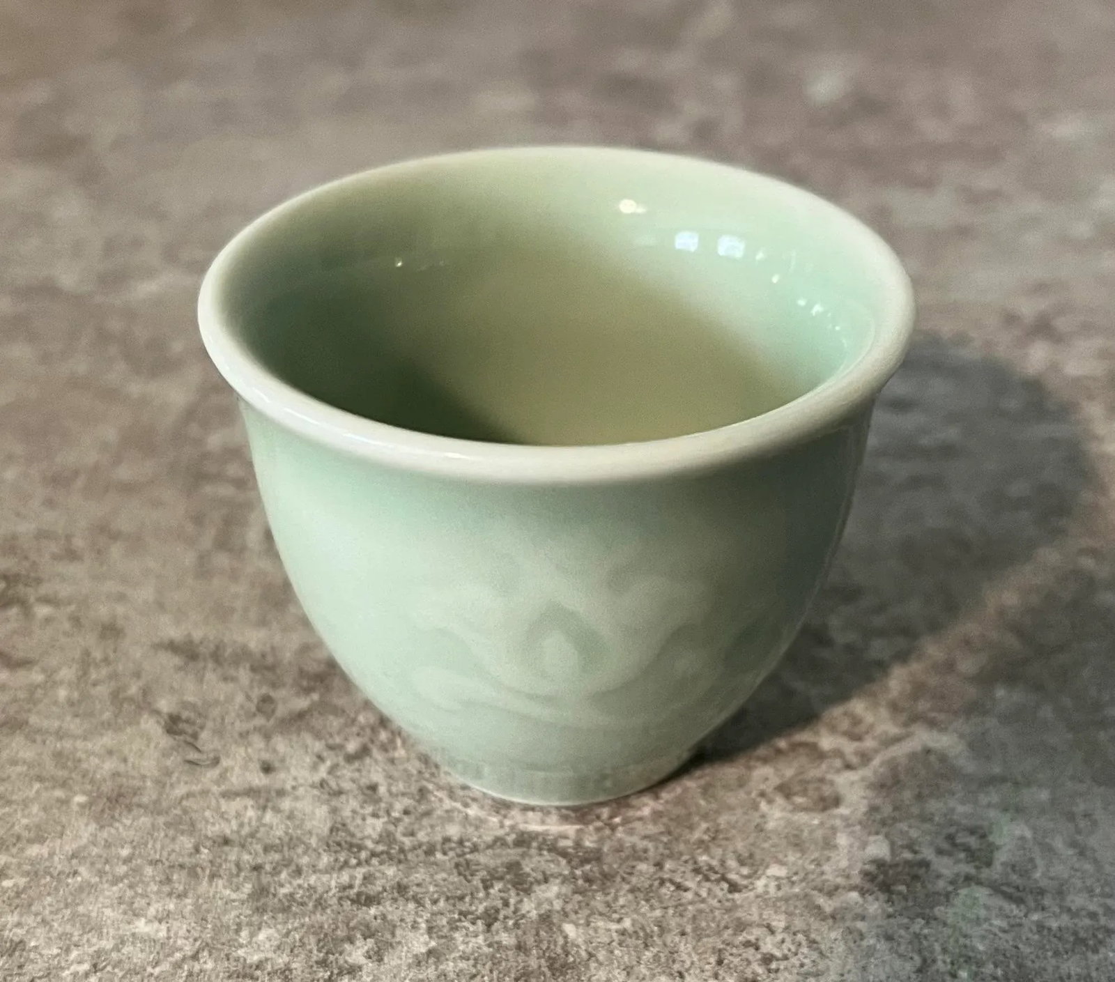 Late 20th Century Celadon Lotus Design Tea Set- 7 Pieces - 5