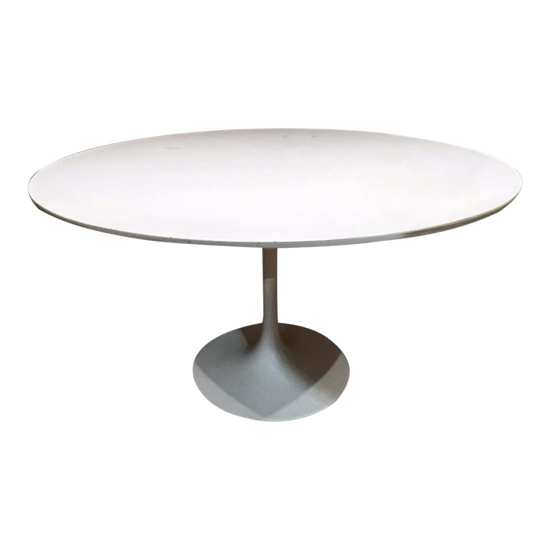 1970s Vintage White Knoll Style Tulip Dining Table (1 of 8)