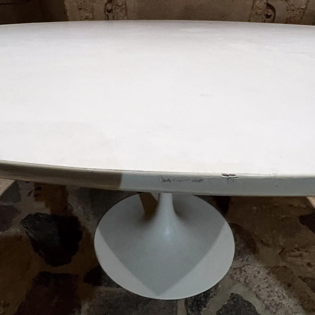 1970s Vintage White Knoll Style Tulip Dining Table - 3