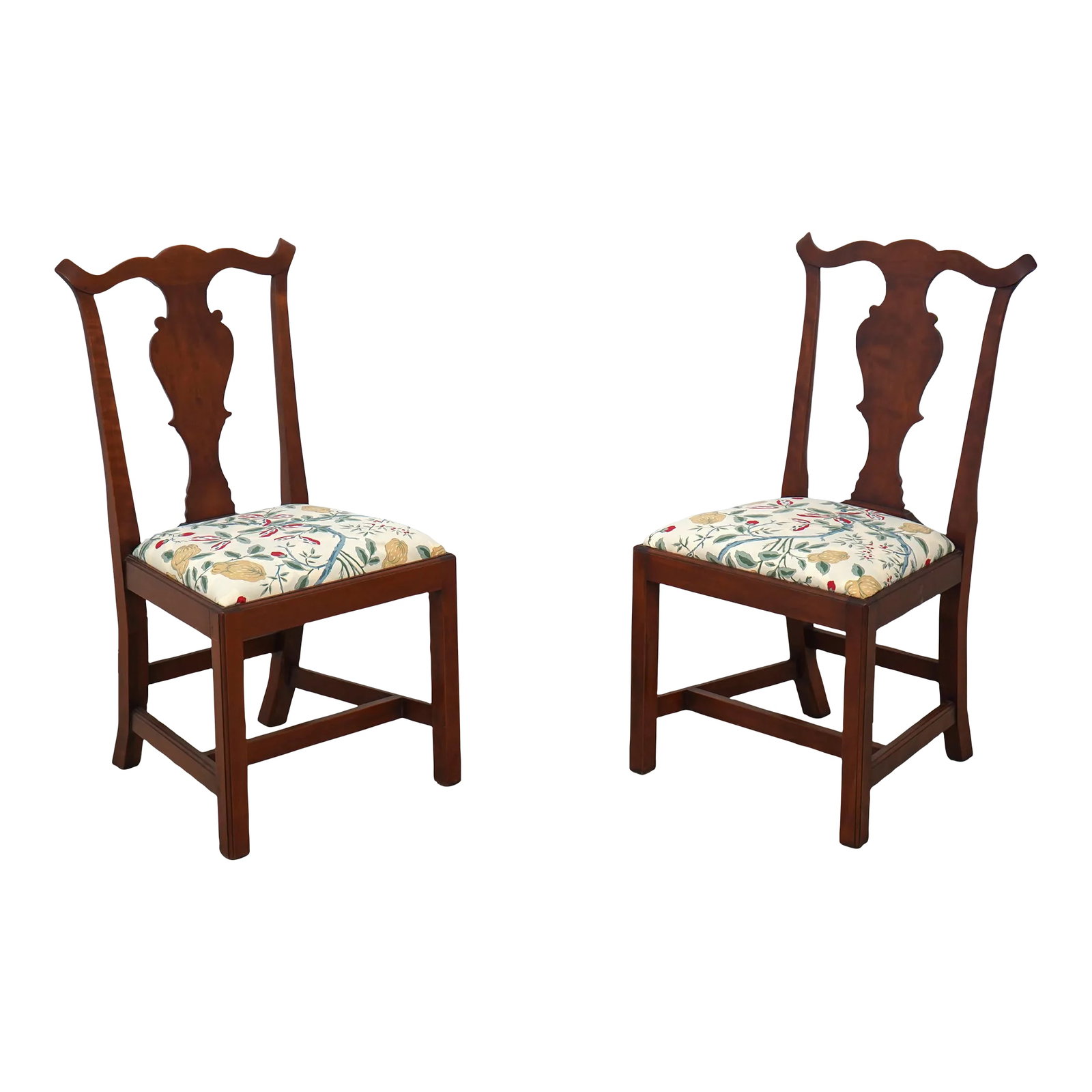 Pair Eldred Wheeler Chippendale Cherry Side Chairs (1 of 12)