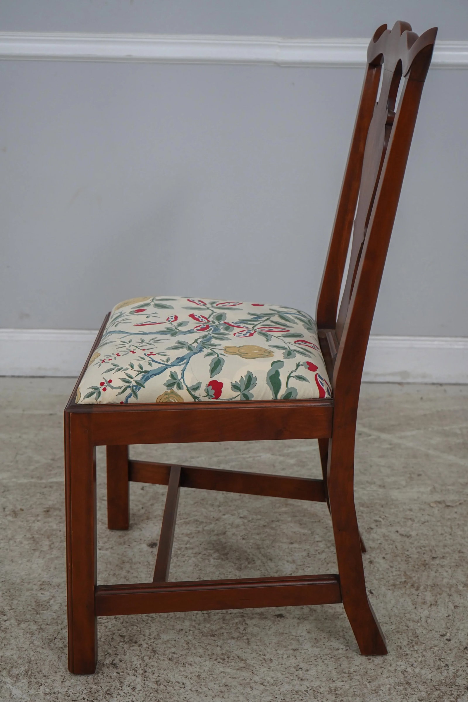Pair Eldred Wheeler Chippendale Cherry Side Chairs - 3
