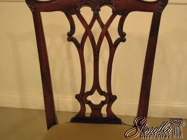 Pair Maitland Smith Model 4031-187 Mahogany Dining Room Chairs - 3