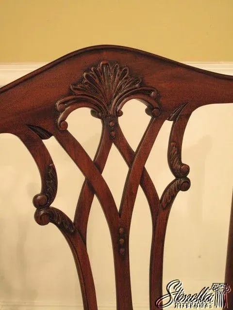 Pair Maitland Smith Model 4031-187 Mahogany Dining Room Chairs - 5
