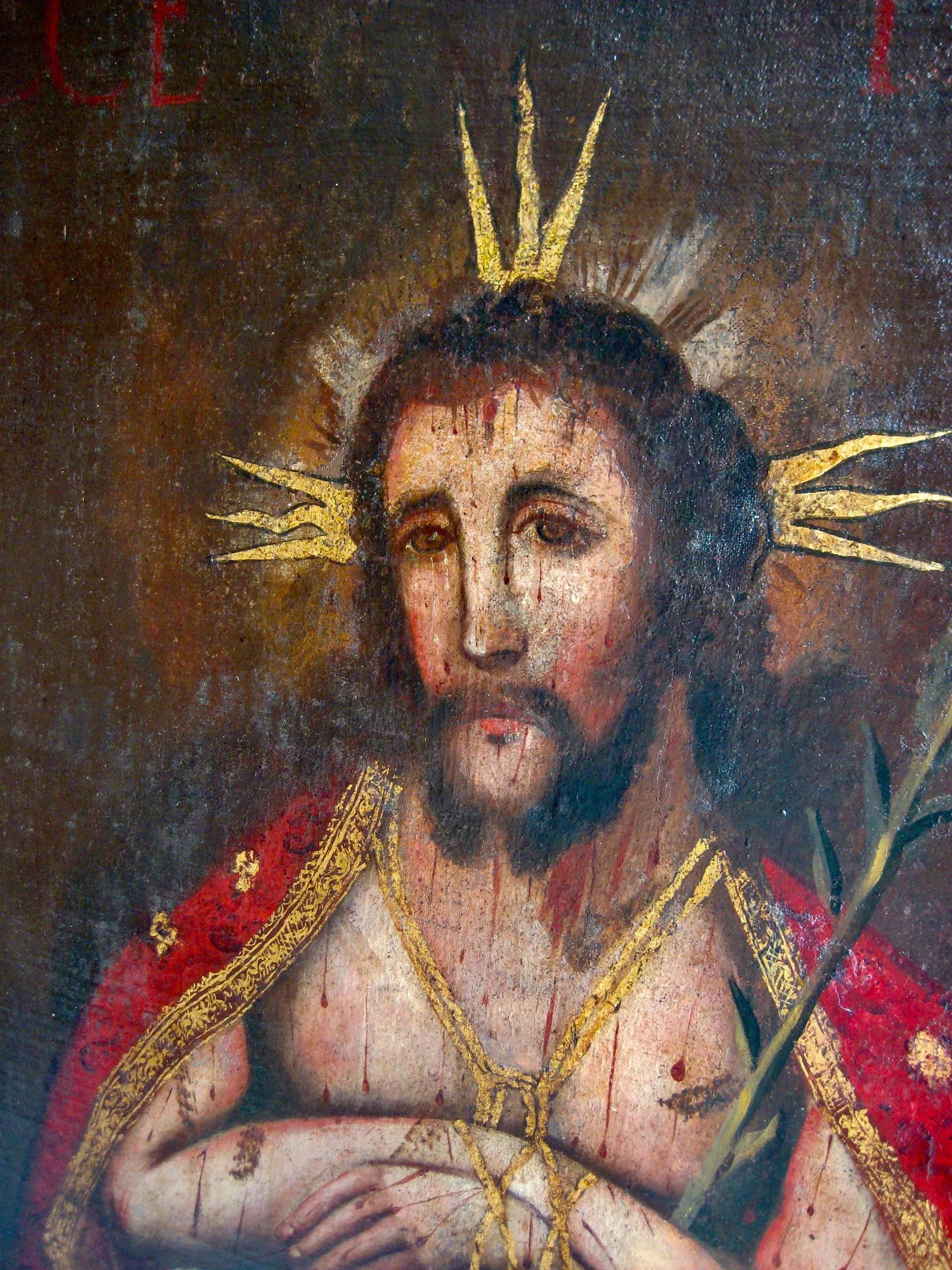 Antique Spanish Colonial Portrait of Christ Oil Painting Mc Cormick Fearing Collection - 3