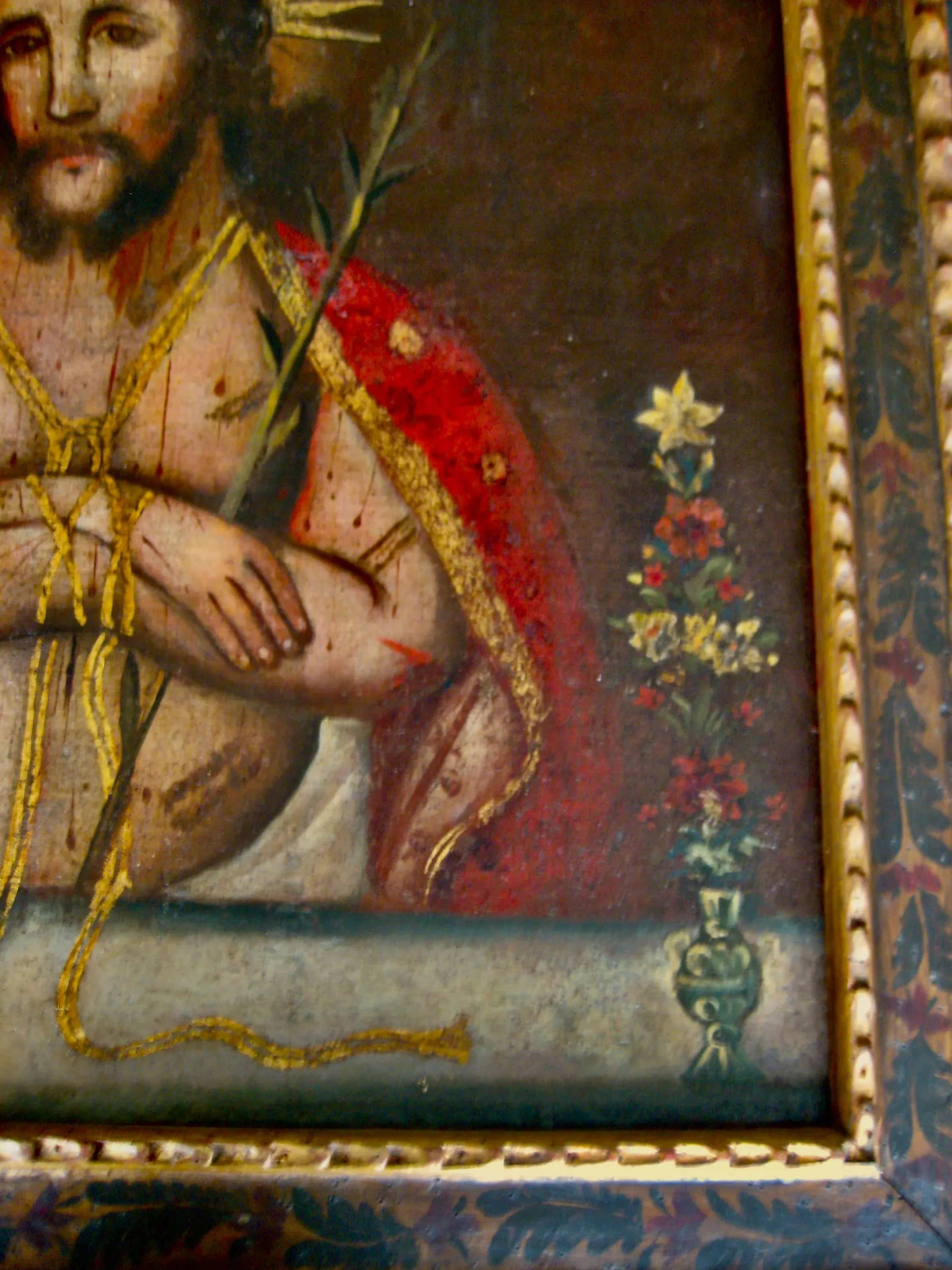 Antique Spanish Colonial Portrait of Christ Oil Painting Mc Cormick Fearing Collection - 8
