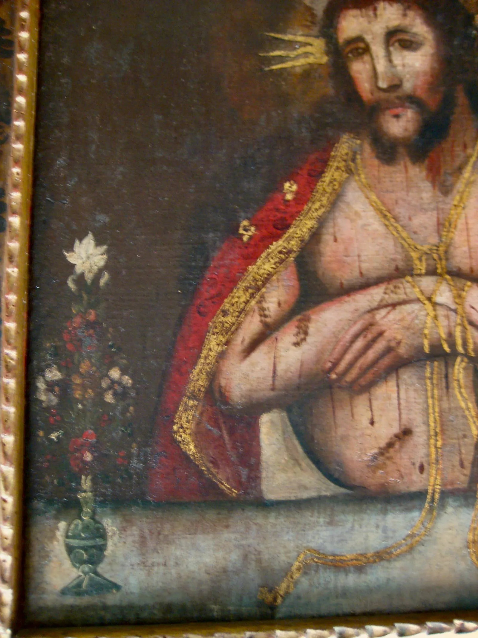 Antique Spanish Colonial Portrait of Christ Oil Painting Mc Cormick Fearing Collection - 9