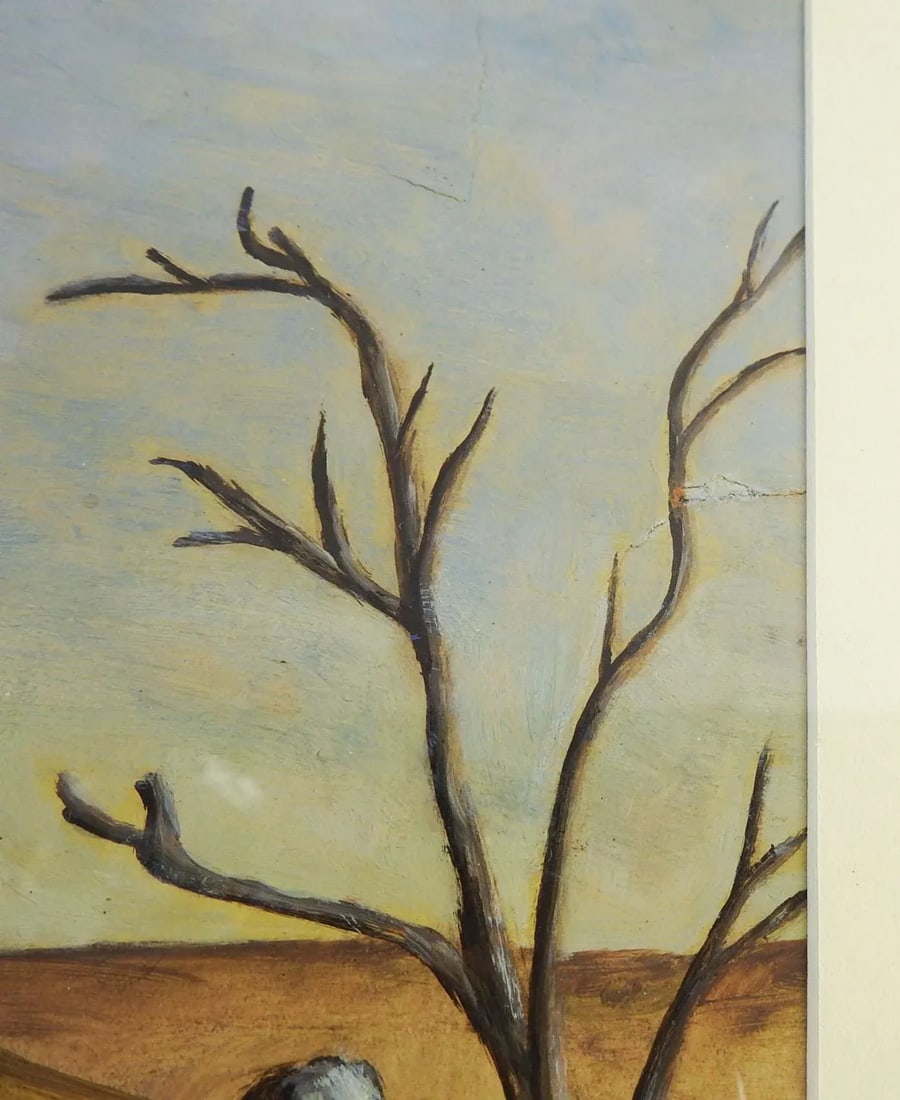 1930s Abstract Painting on Cardboard, "Boot Hill" - 4