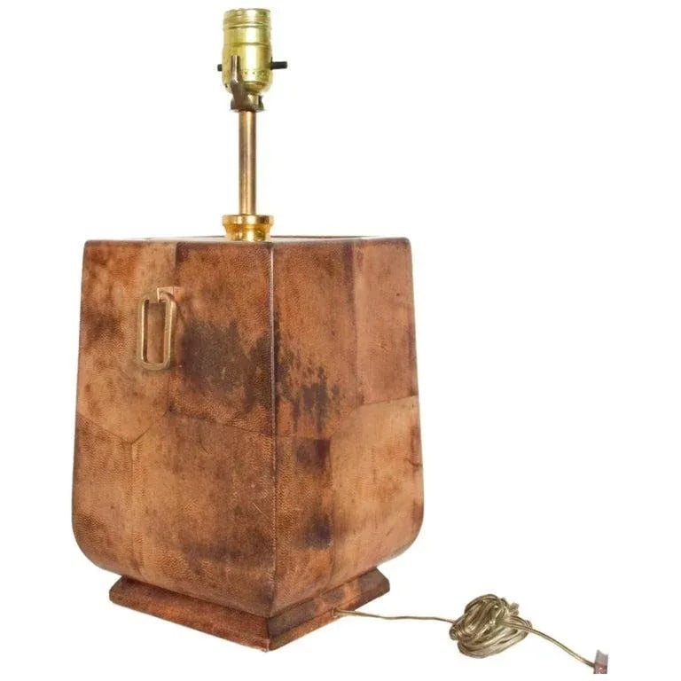 1960s Aldo Tura Lacquered Parchment Bronze Table Lamp Italy - 3