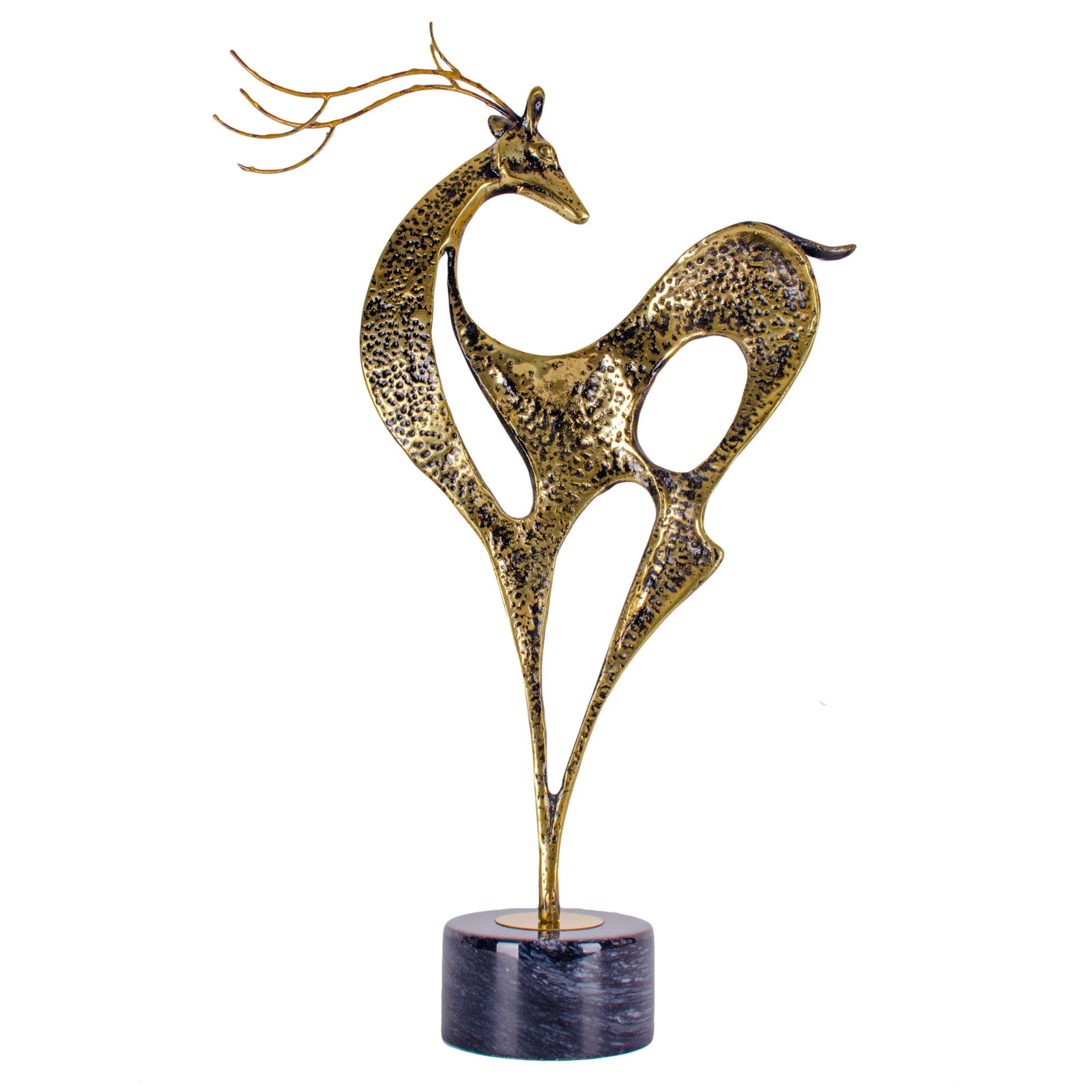 1988 Curtis Jere Brass Deer Sculpture - 3