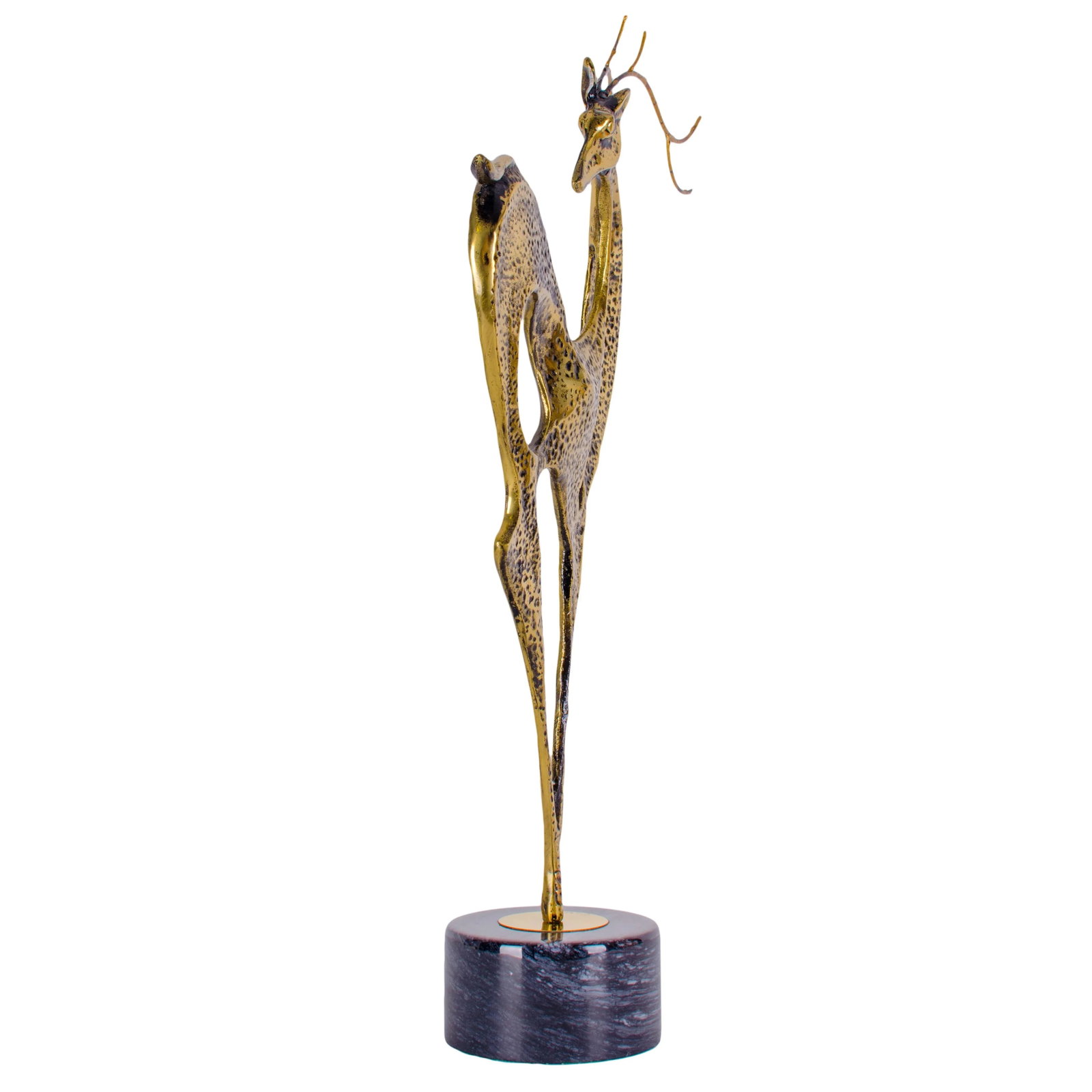 1988 Curtis Jere Brass Deer Sculpture - 4