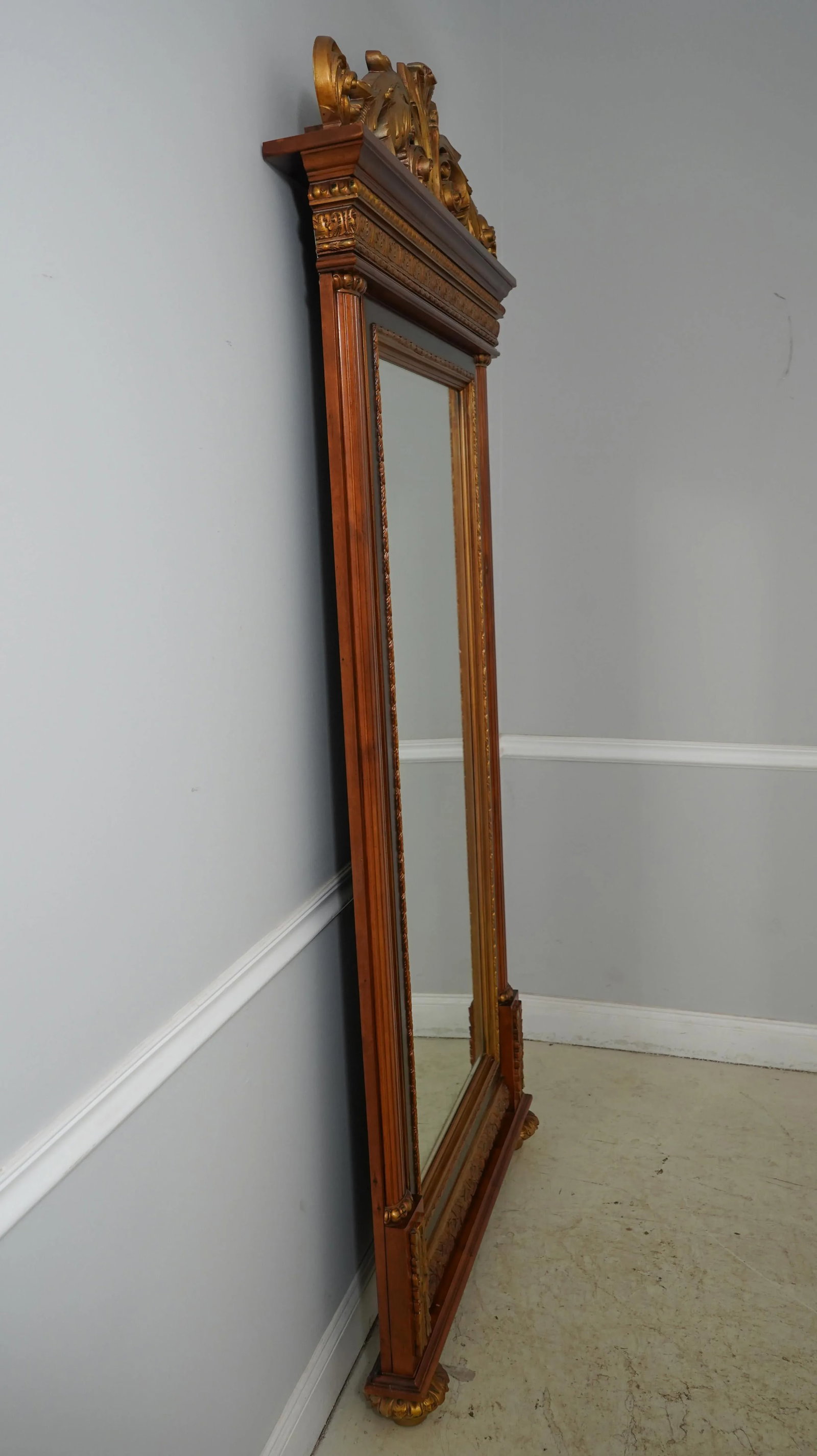 Maitland Smith Attributed Large Floor Standing Pier Mirror - 2