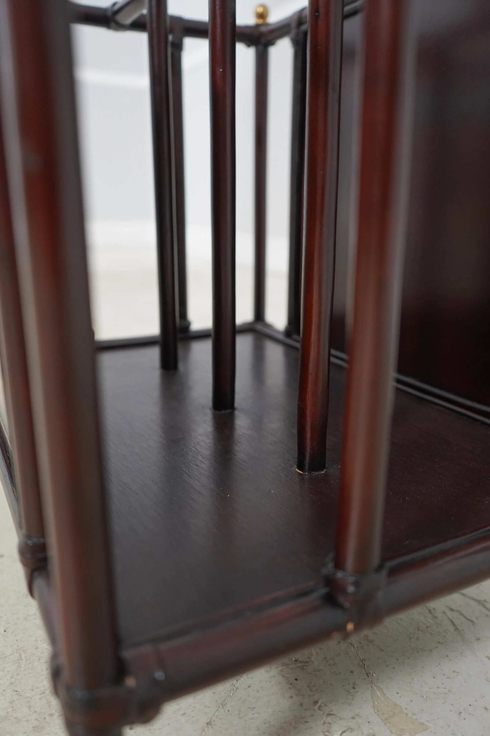 Maitland Smith Bamboo Form & Leather Magazine Rack - 10