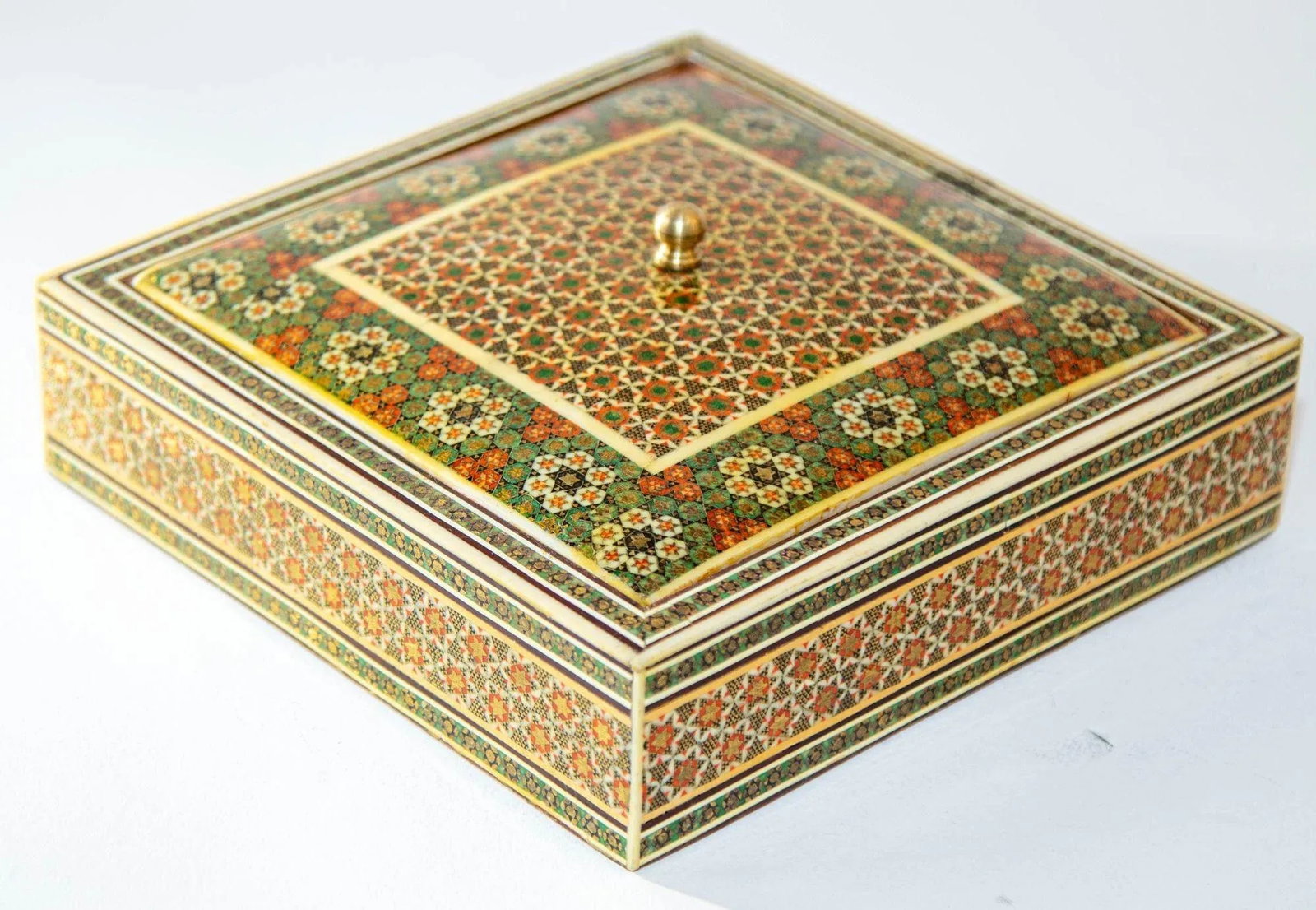 1950s Anglo Indian Micro Sadeli Mosaic Inlaid Jewelry Box - 13