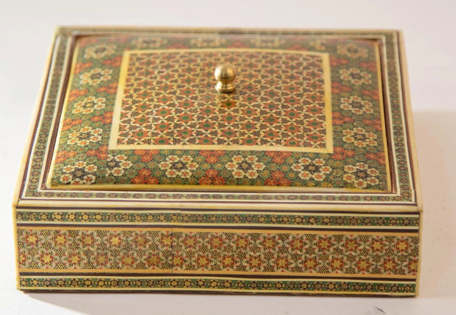 1950s Anglo Indian Micro Sadeli Mosaic Inlaid Jewelry Box - 2