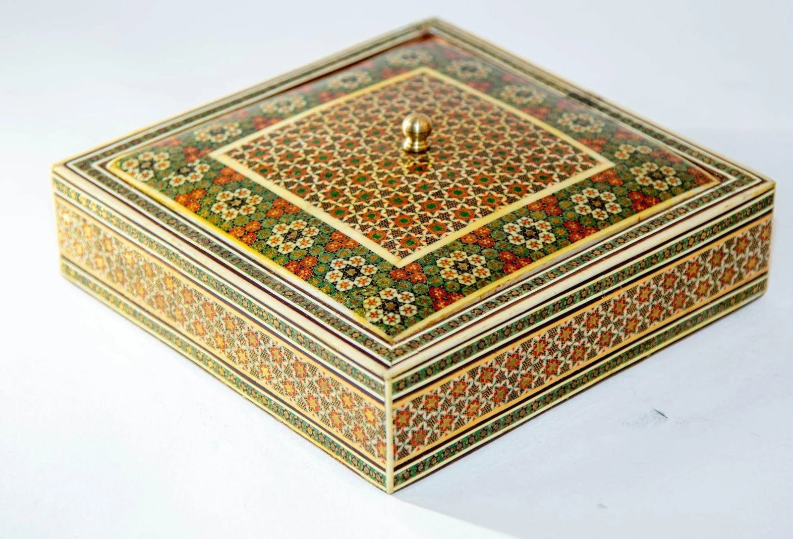 1950s Anglo Indian Micro Sadeli Mosaic Inlaid Jewelry Box - 5