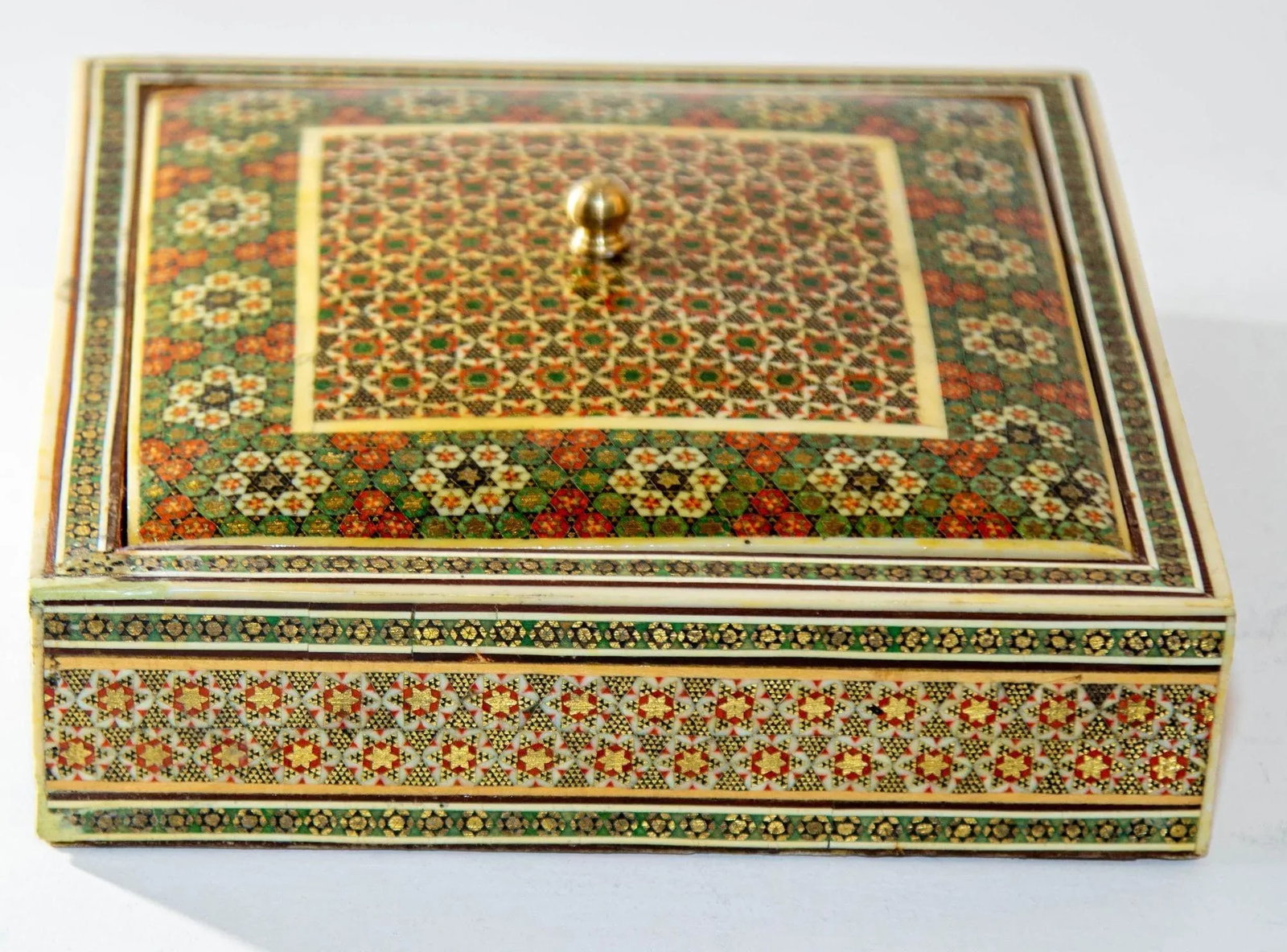 1950s Anglo Indian Micro Sadeli Mosaic Inlaid Jewelry Box - 6