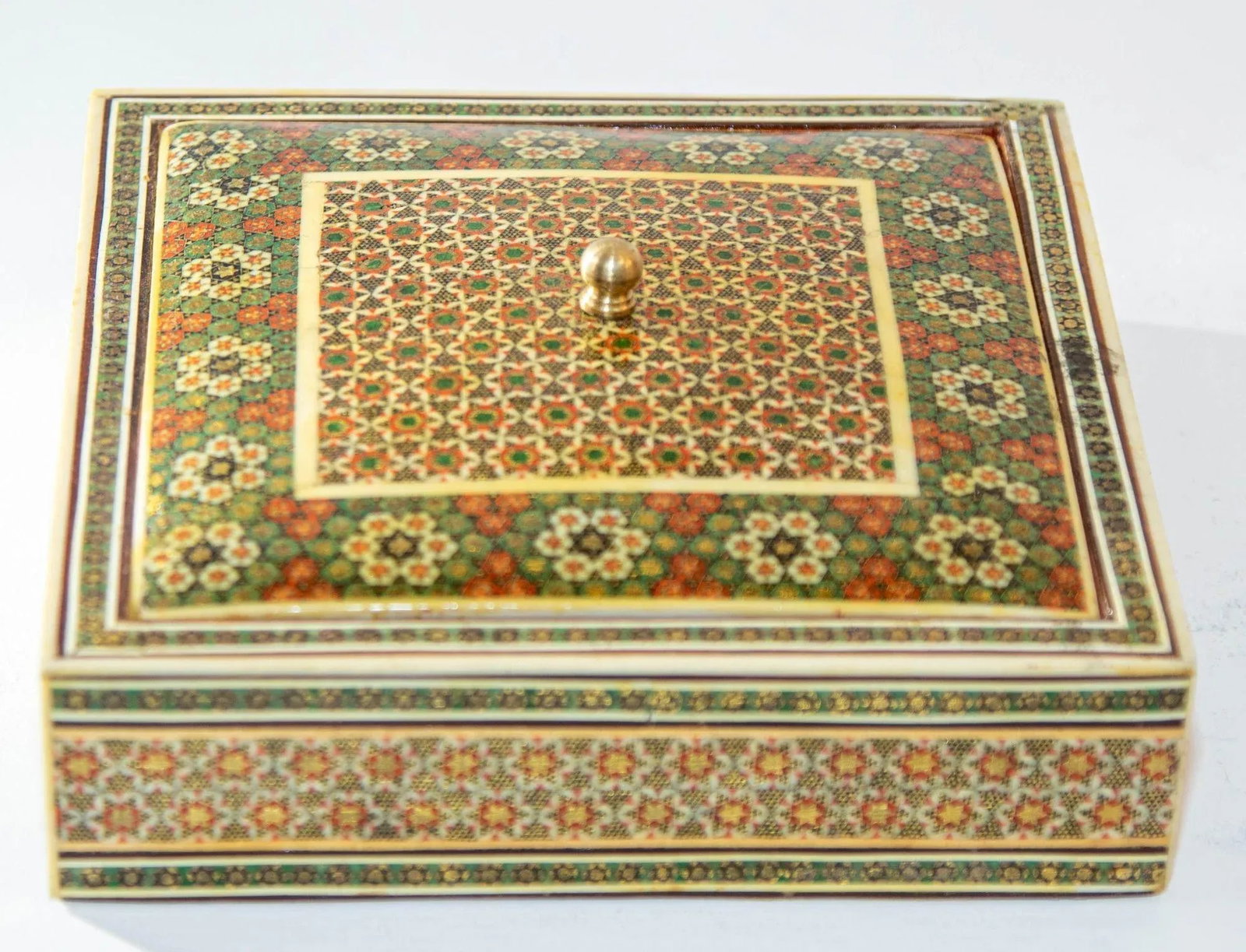 1950s Anglo Indian Micro Sadeli Mosaic Inlaid Jewelry Box - 7