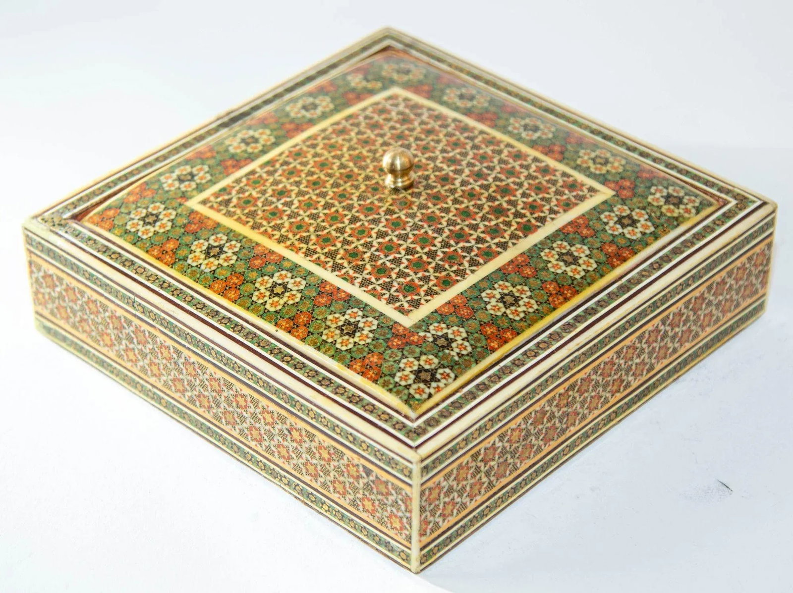 1950s Anglo Indian Micro Sadeli Mosaic Inlaid Jewelry Box - 8