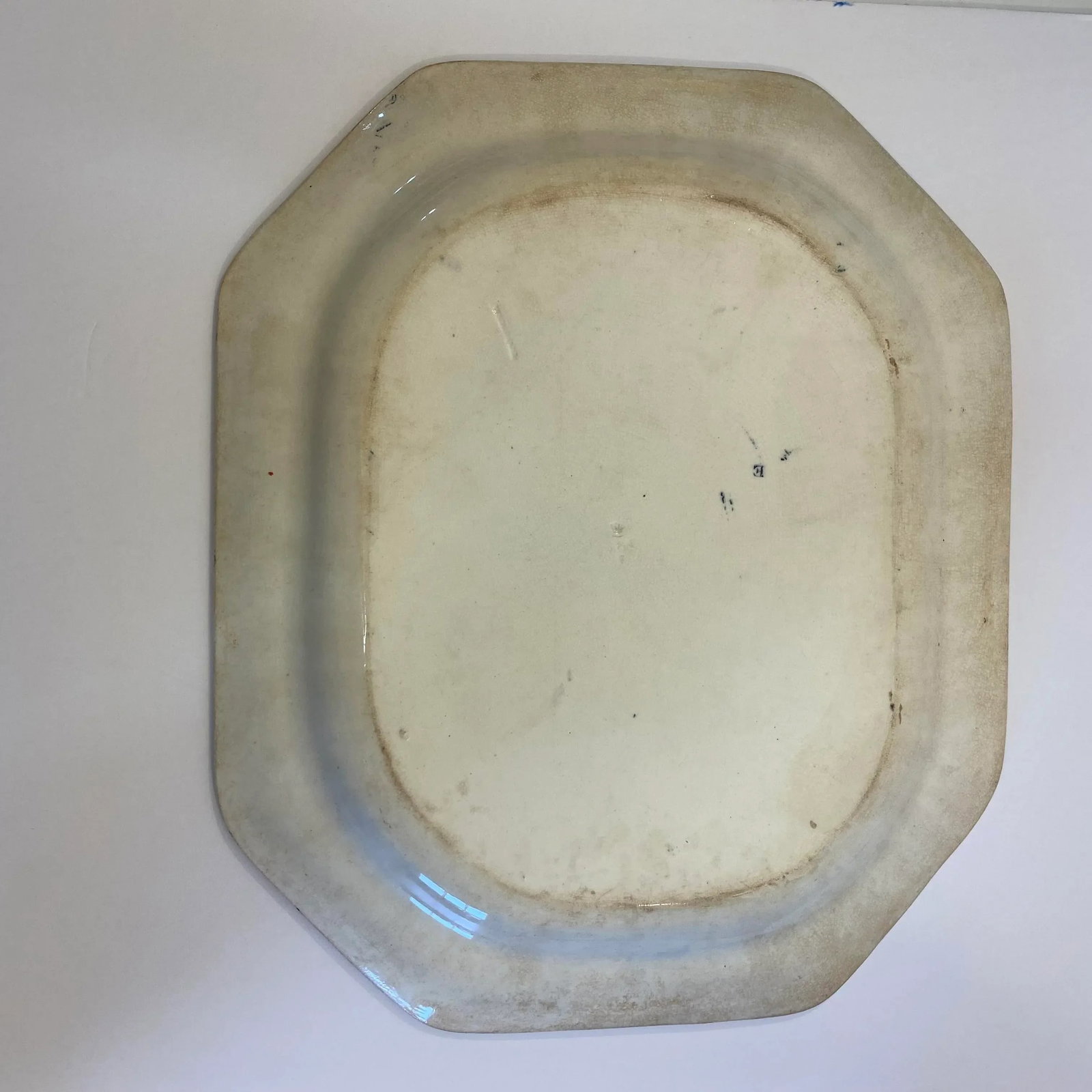 Antique Wedgwood Edinburg Blue & White Ironstone Transferware Serving Platter - 4