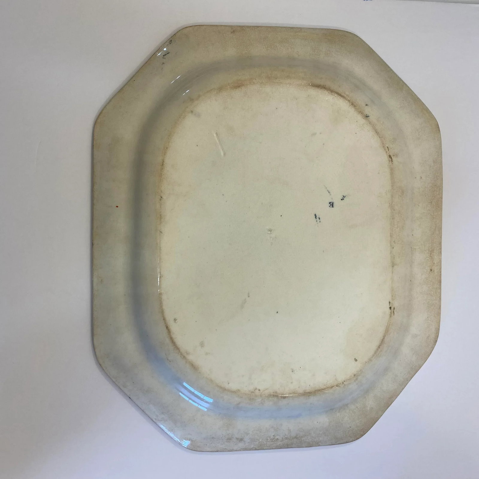 Antique Wedgwood Edinburg Blue & White Ironstone Transferware Serving Platter - 8